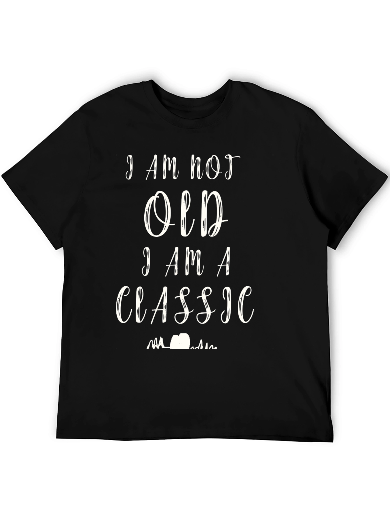 Black Classic T-Shirt - I Am Not Old view 5