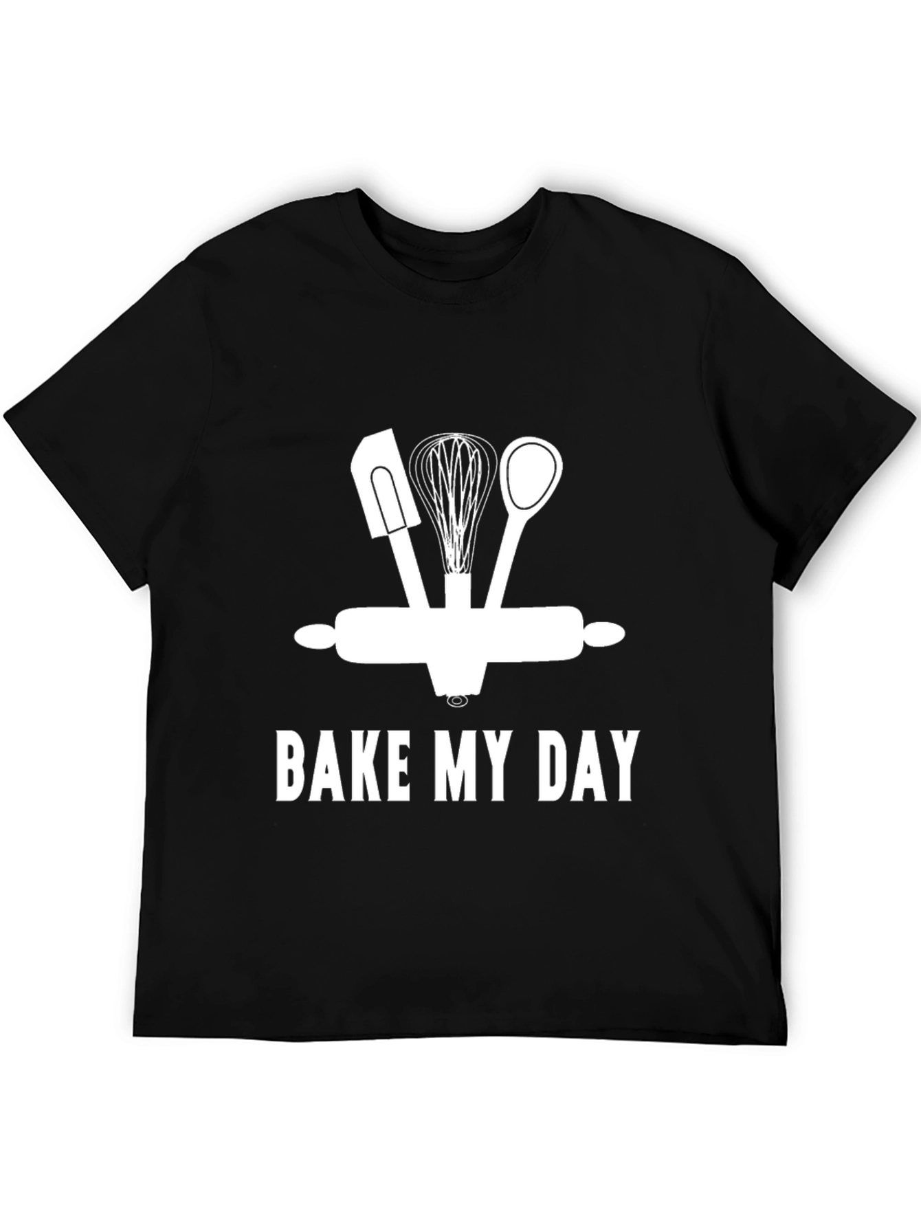 Black Bake My Day T-Shirt - Baking Lover's Tee view 5