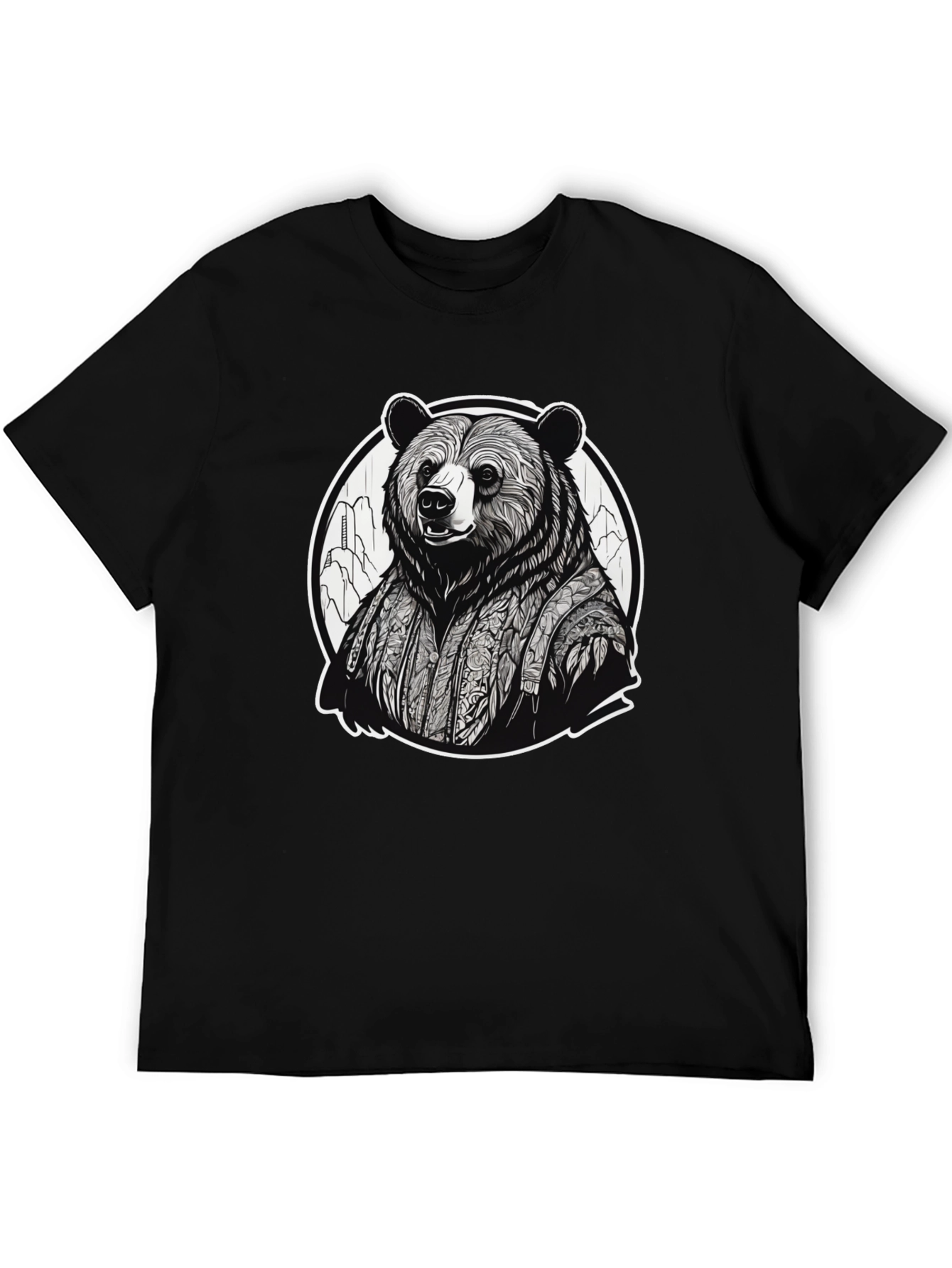 Black Bear Kimono Graphic Tee - Unique Streetwear view 5