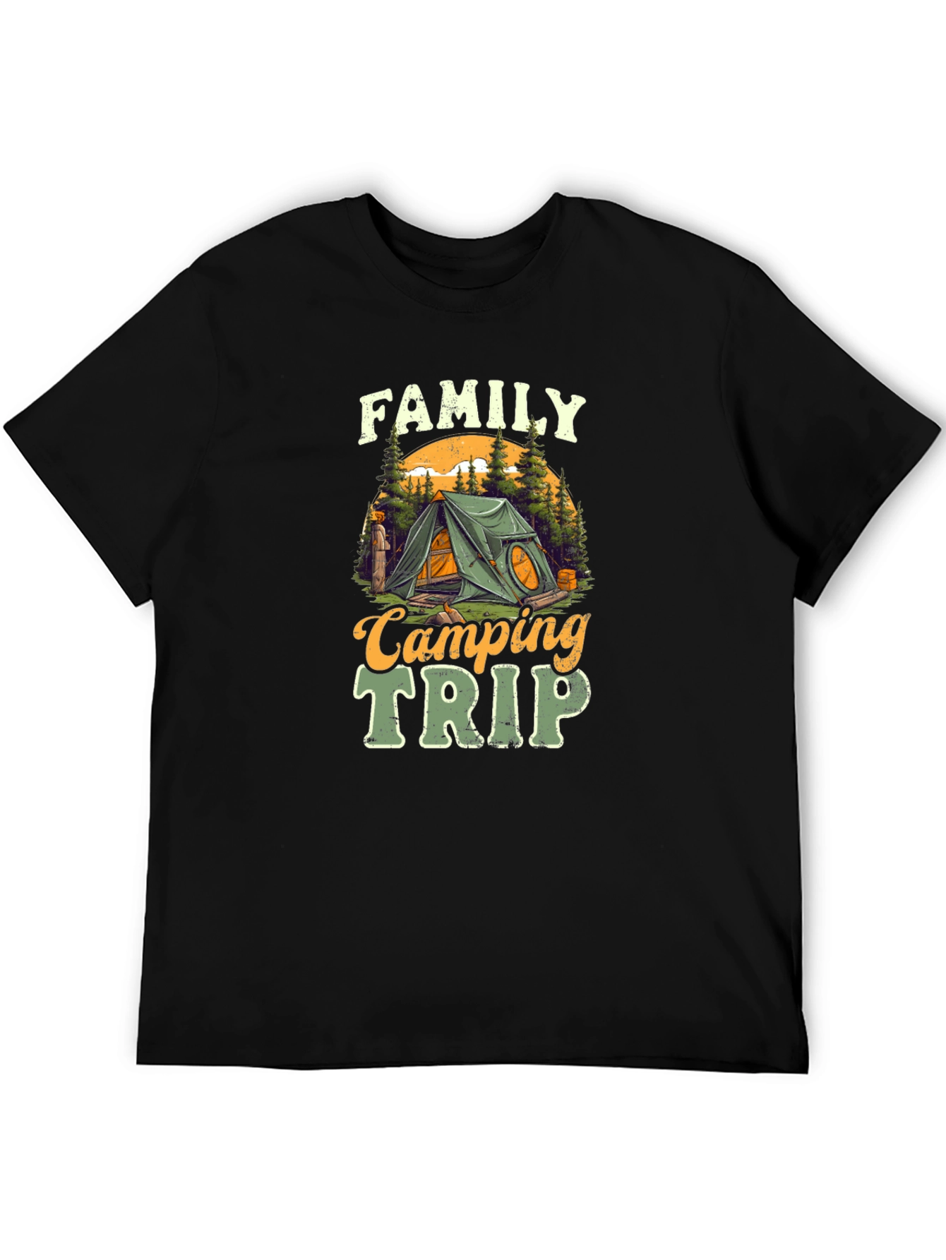 Black Family Camping Trip Graphic Tee - Adventure Ready view 5