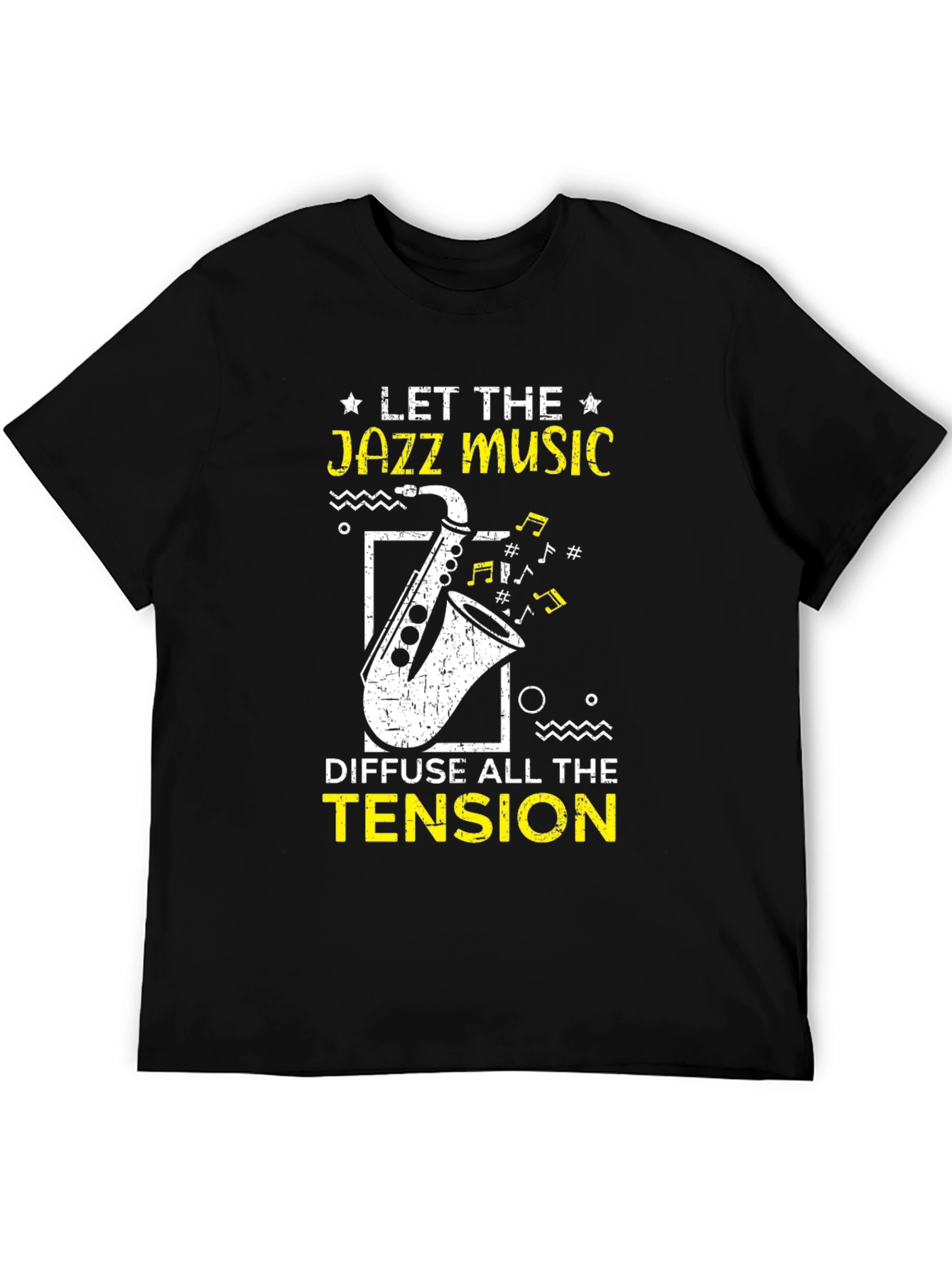 Black Jazz Music T-Shirt - Diffuse All the Tension view 5