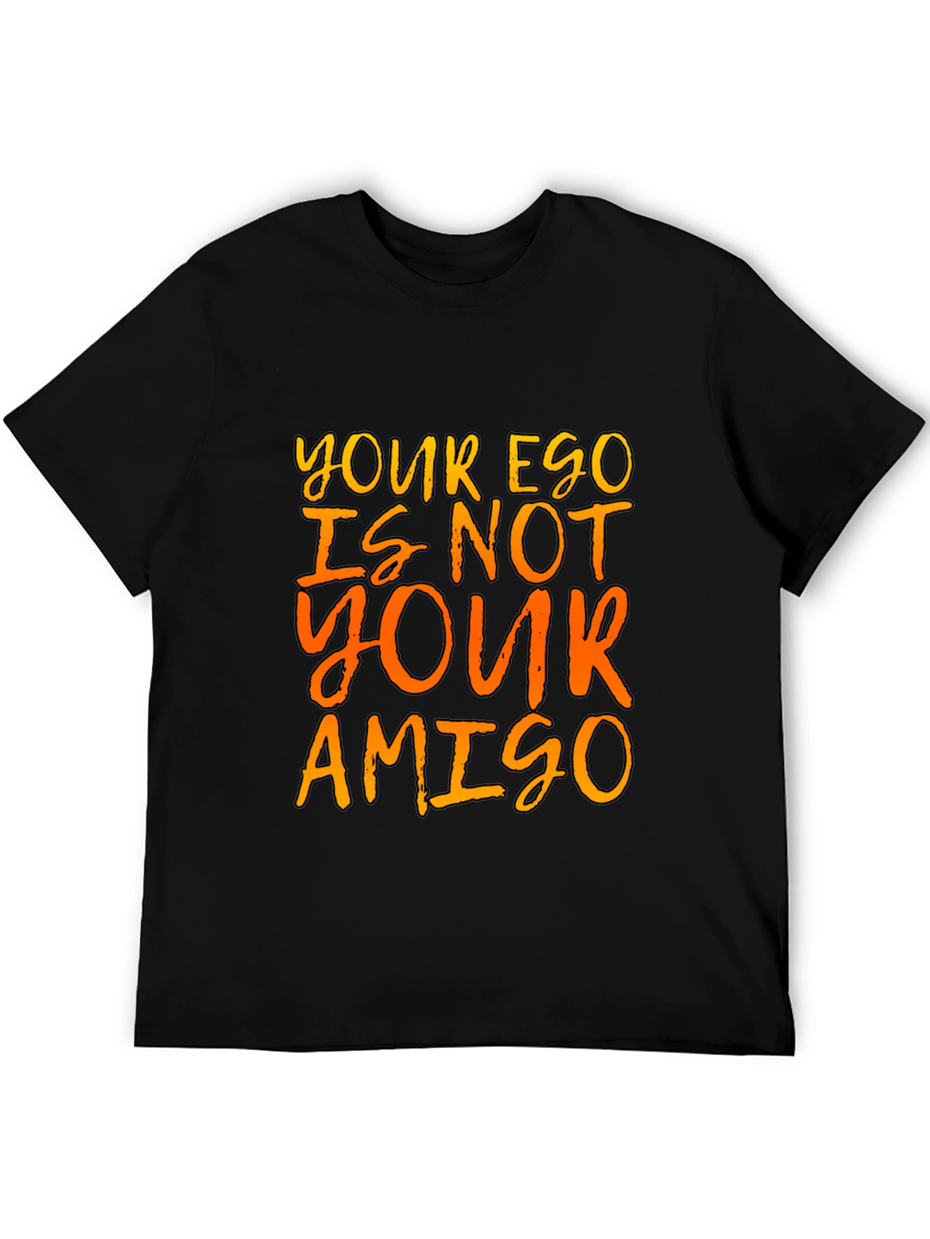 Black Ego Amigo Graphic Tee - Black Cotton T-Shirt view 5