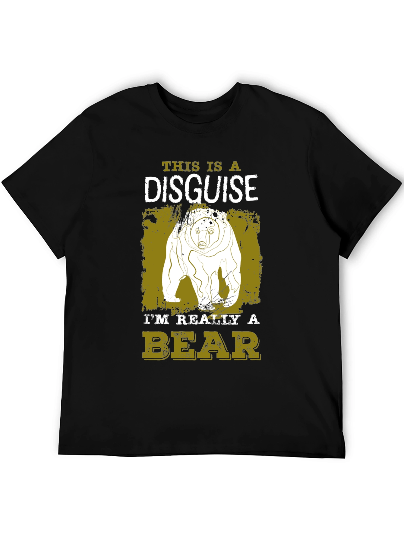 Black Bear Disguise T-Shirt - Funny Animal Tee view 5