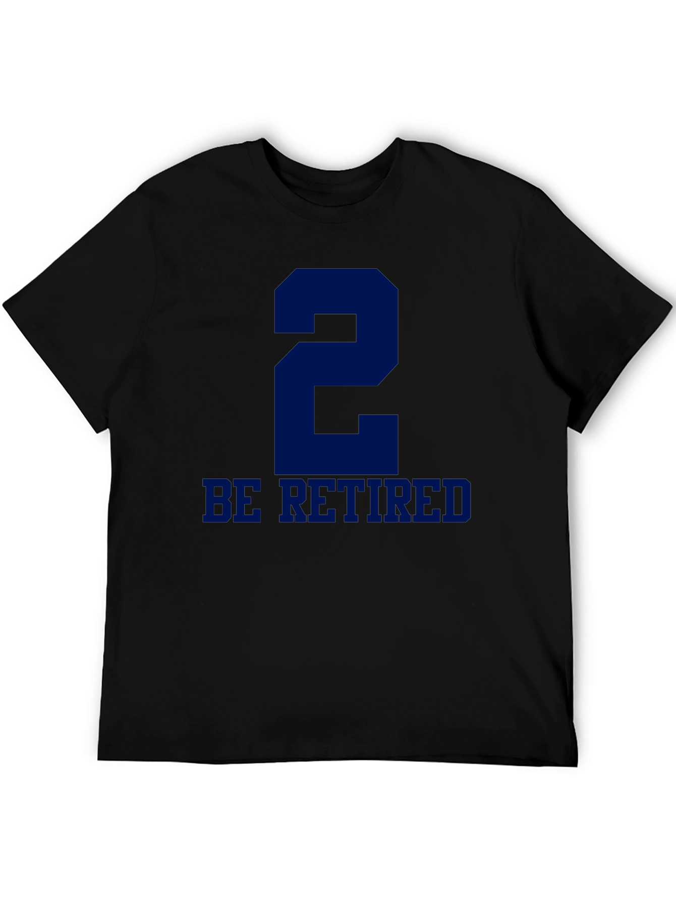 Black Funny Retired Jersey Number 2 T-Shirt view 5