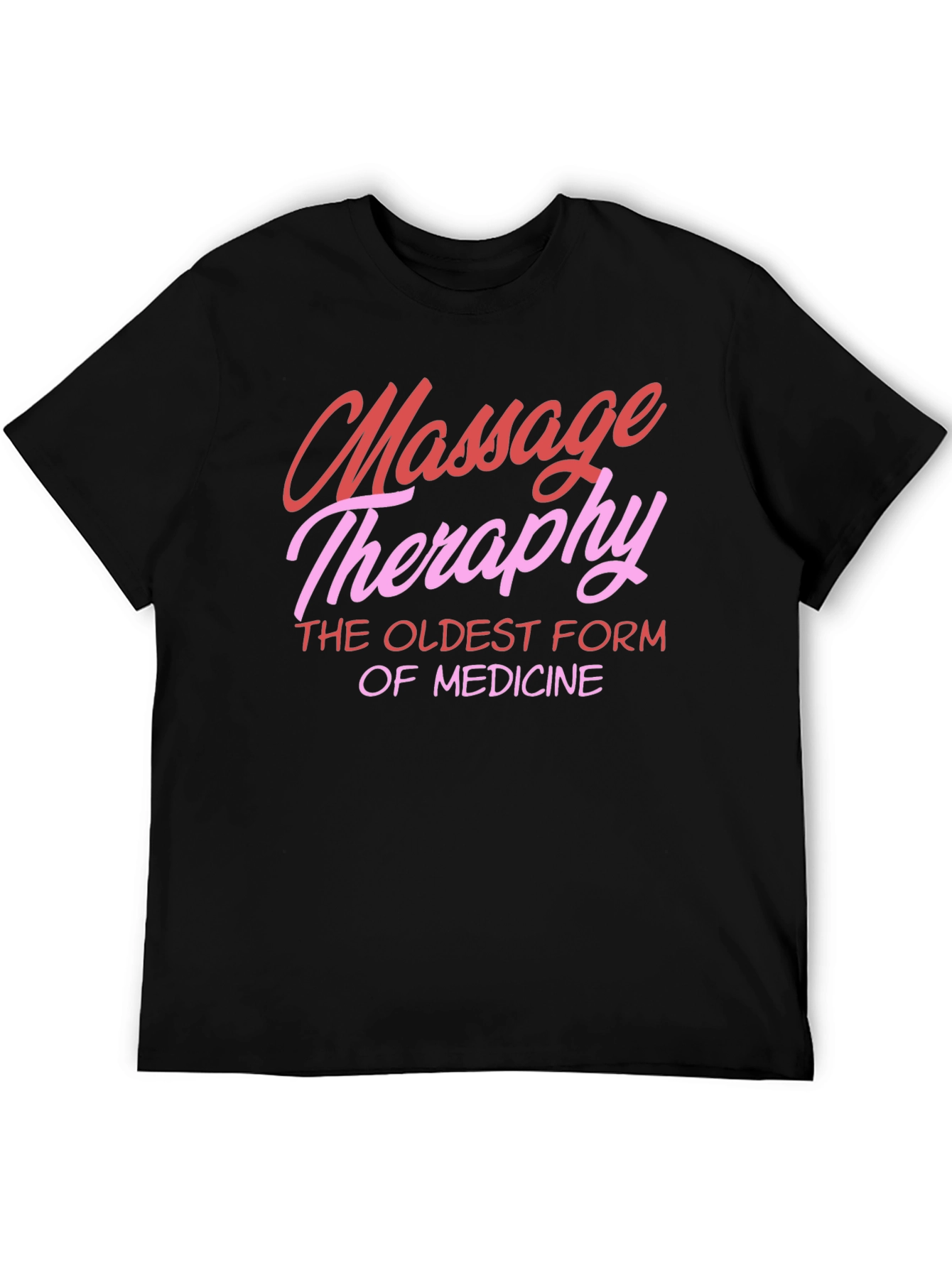 Black Massage Therapy T-Shirt - Oldest Form of Medicine view 5