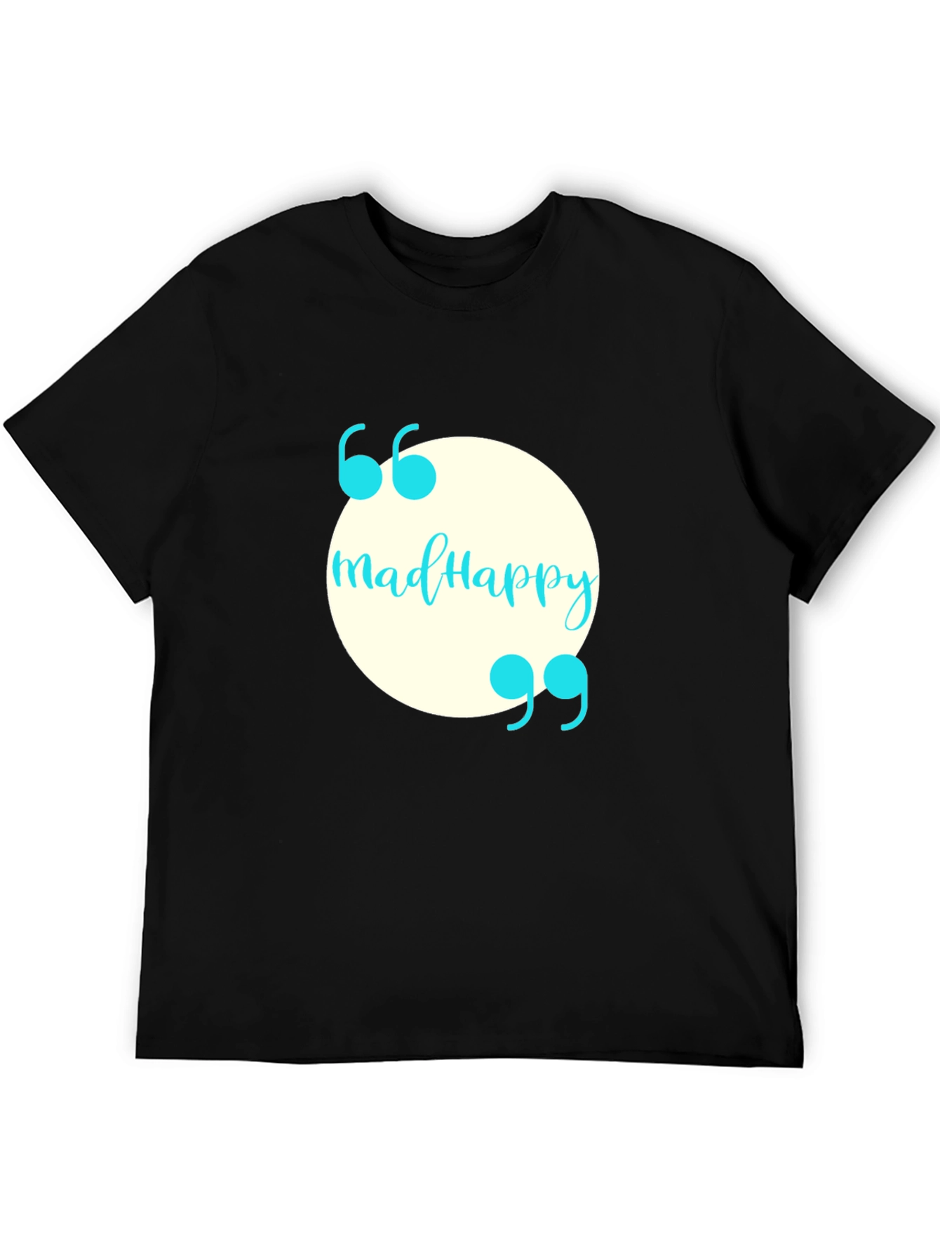 Black Mad Happy Graphic T-Shirt - Black view 5
