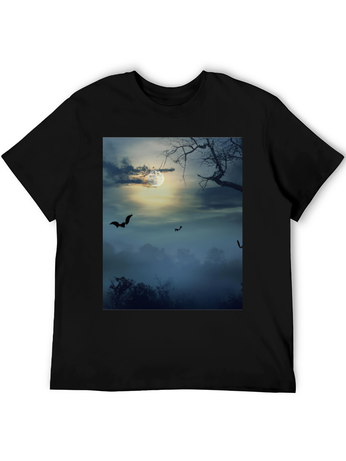 Spooky Night Bats Graphic Tee - 5