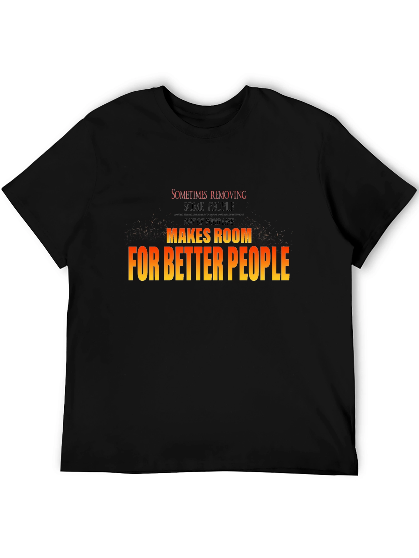 Black Motivational Graphic T-Shirt - Room for Better People view 5