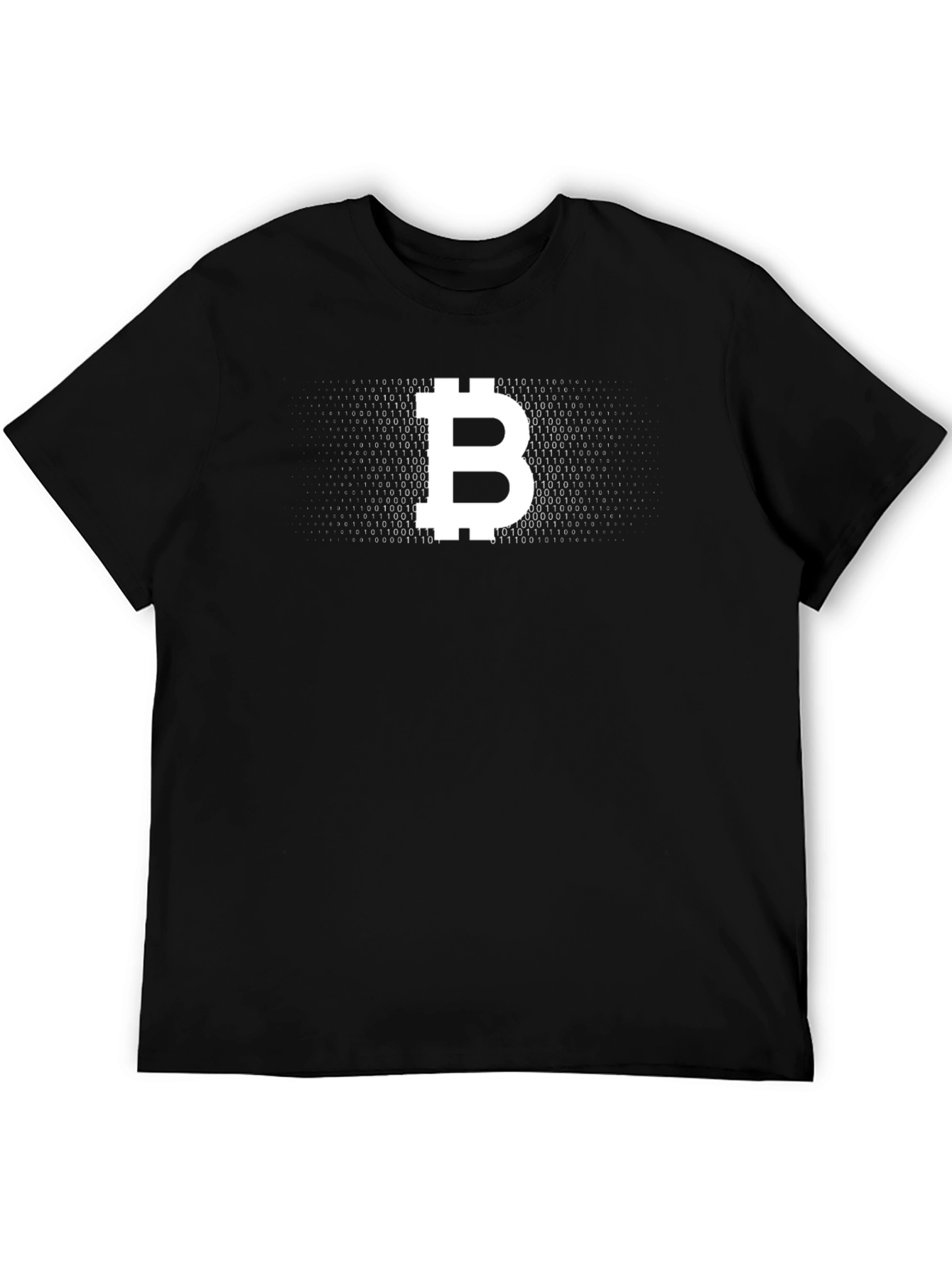 Black Bitcoin B Symbol Black T-Shirt - Crypto Fashion view 5