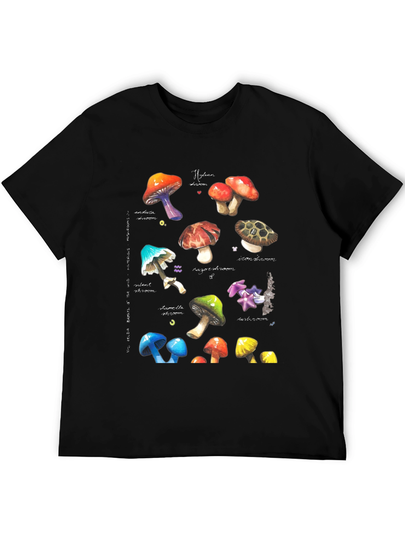 Black Watercolor Mushroom Graphic Tee view 5