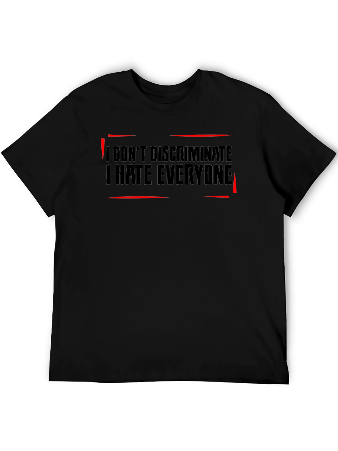 Black I Hate Everyone T-Shirt: Funny Sarcastic Graphic Tee view 5
