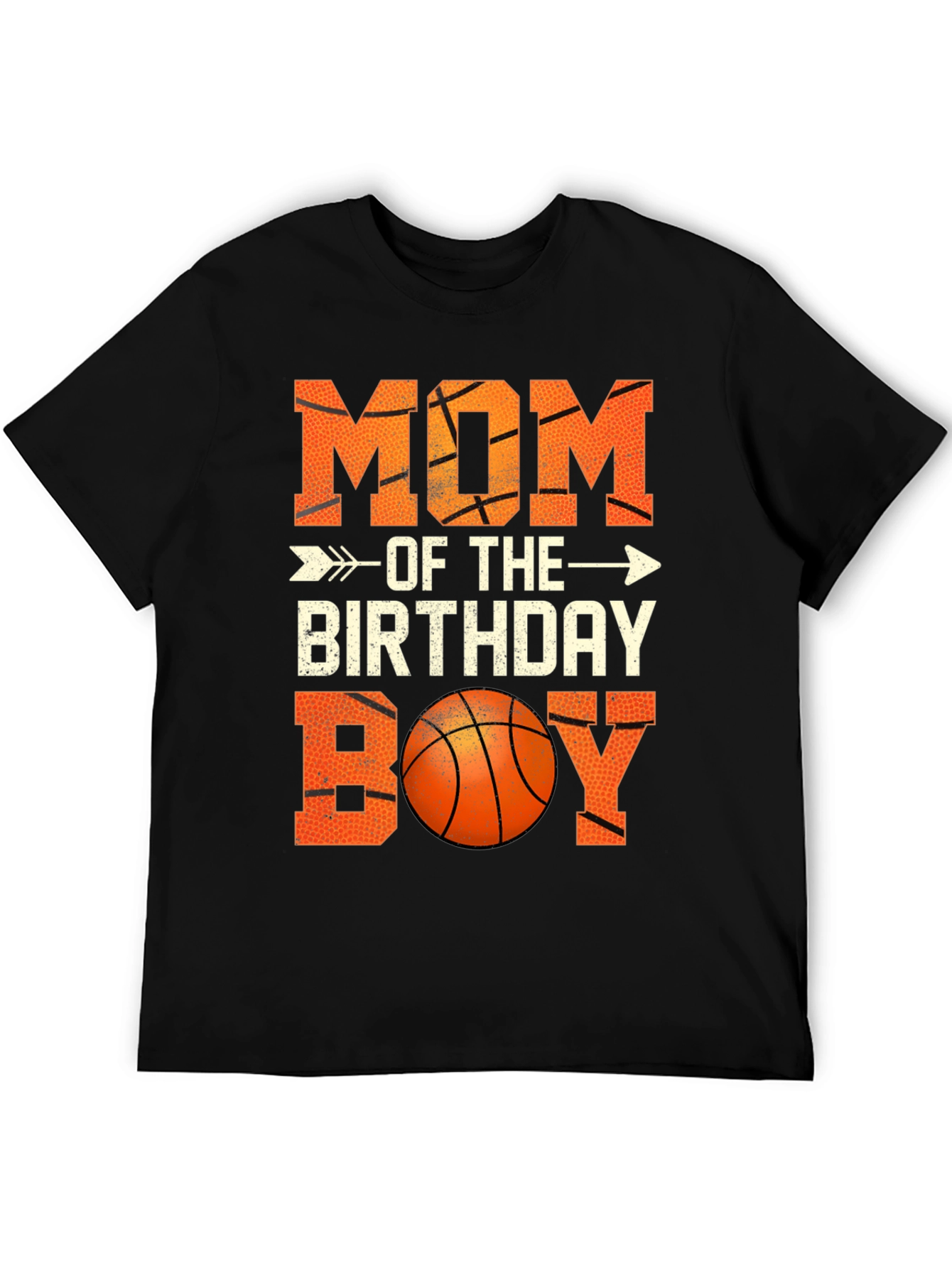 Black Mom of the Birthday Boy Basketball T-Shirt view 5