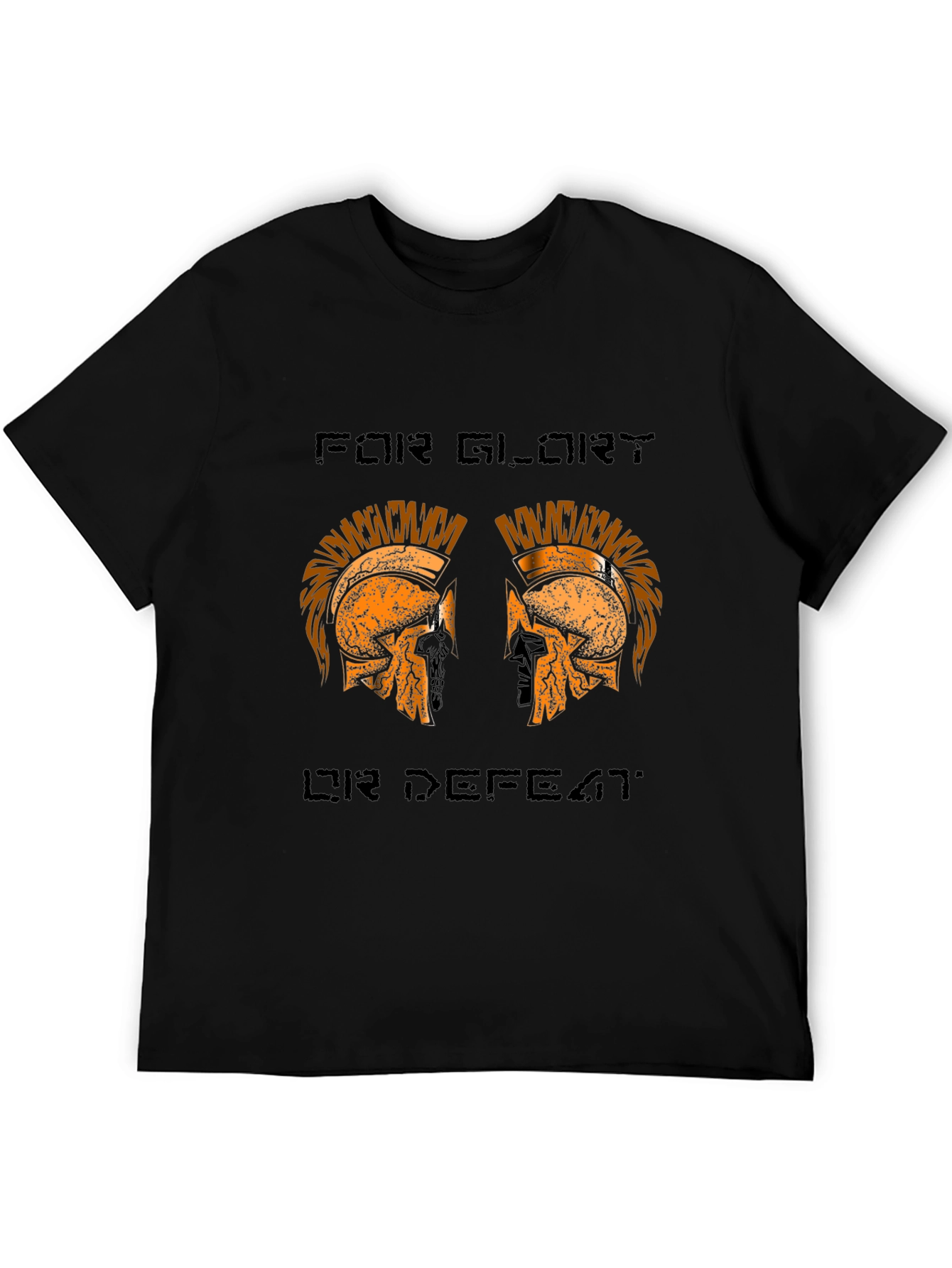Black For Glory or Defeat Graphic T-Shirt view 5