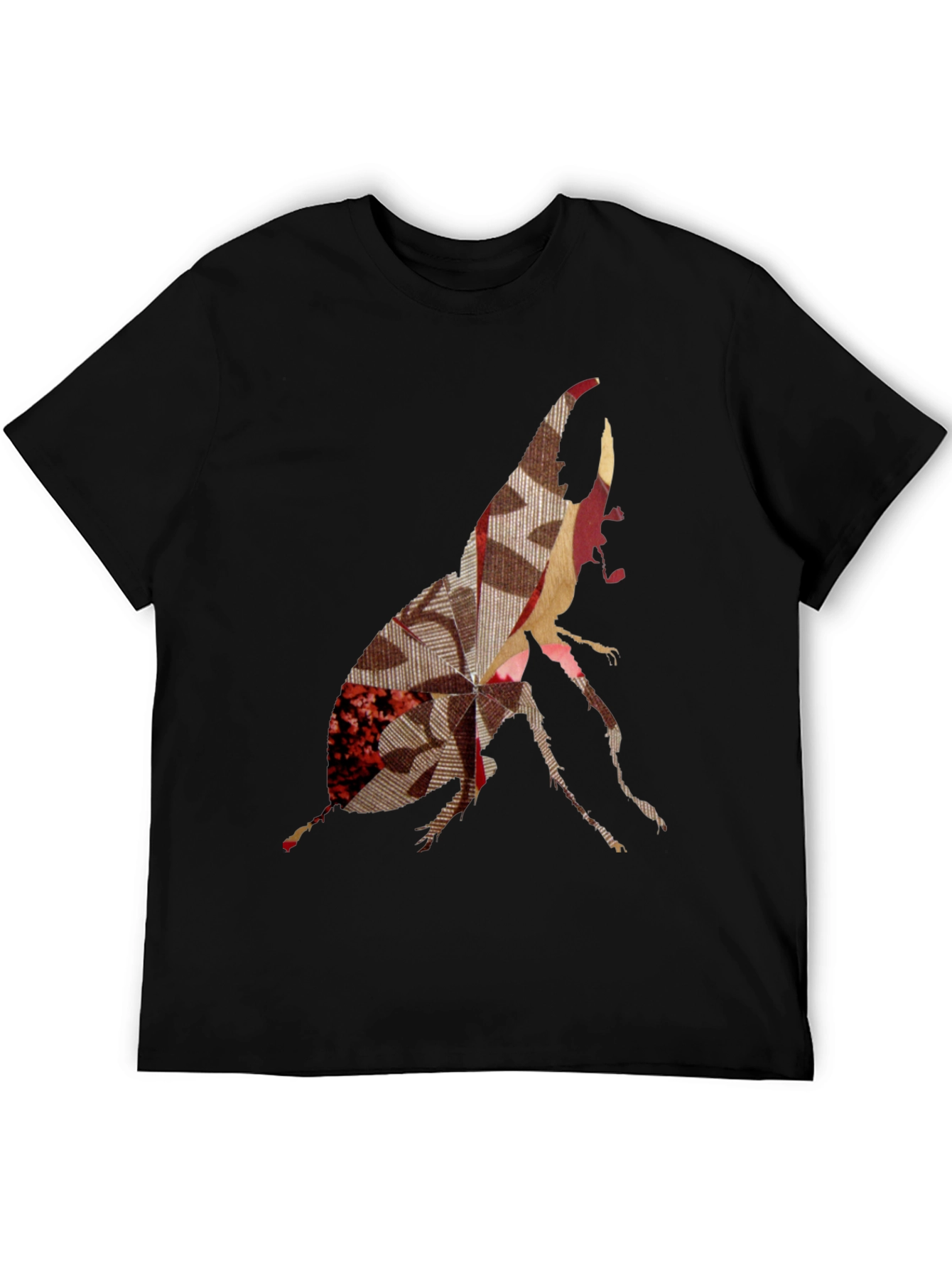 Black Abstract Beetle Graphic Print Tee view 5