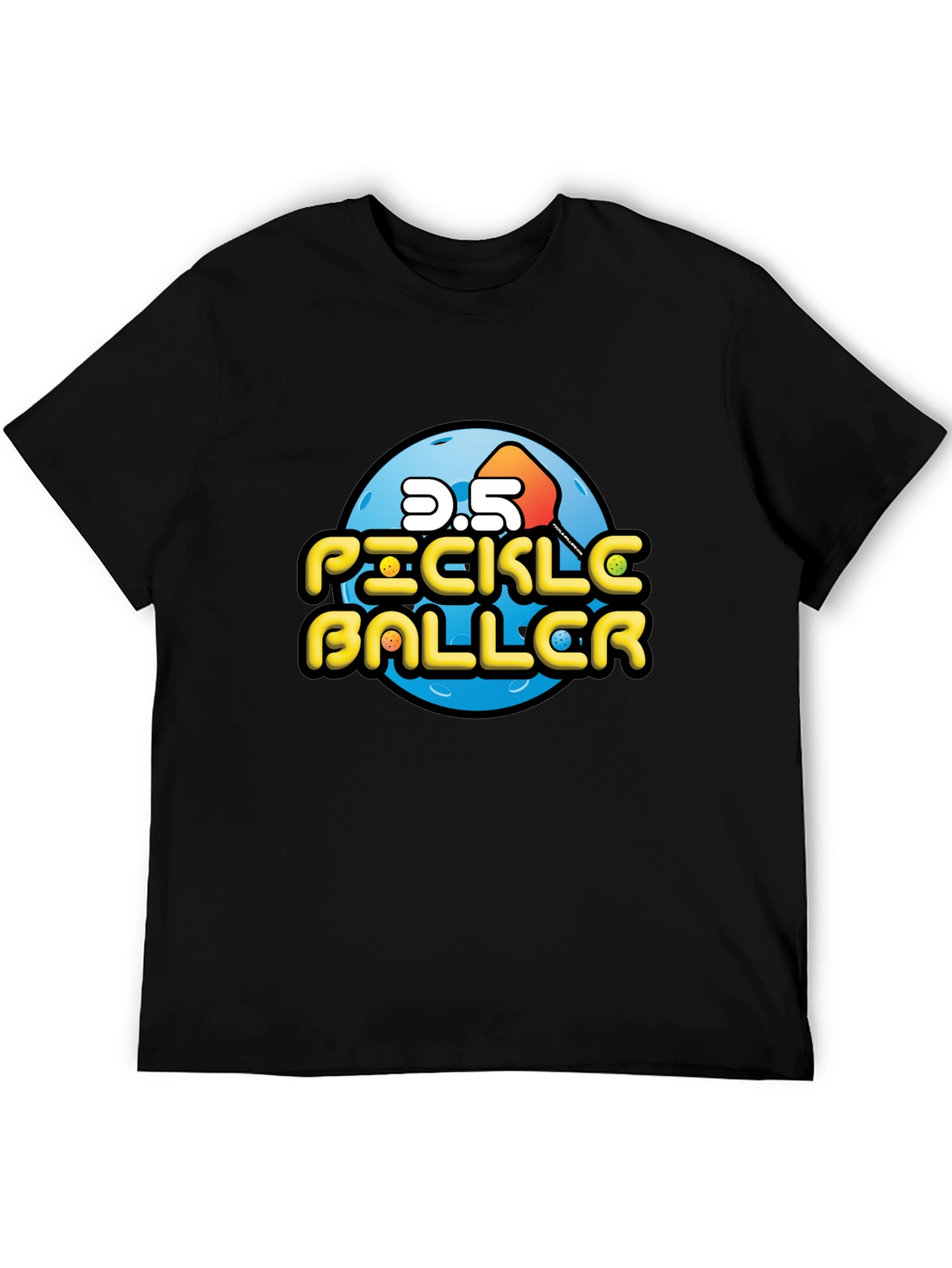 Black Pickleball 3.5 Black T-Shirt view 5