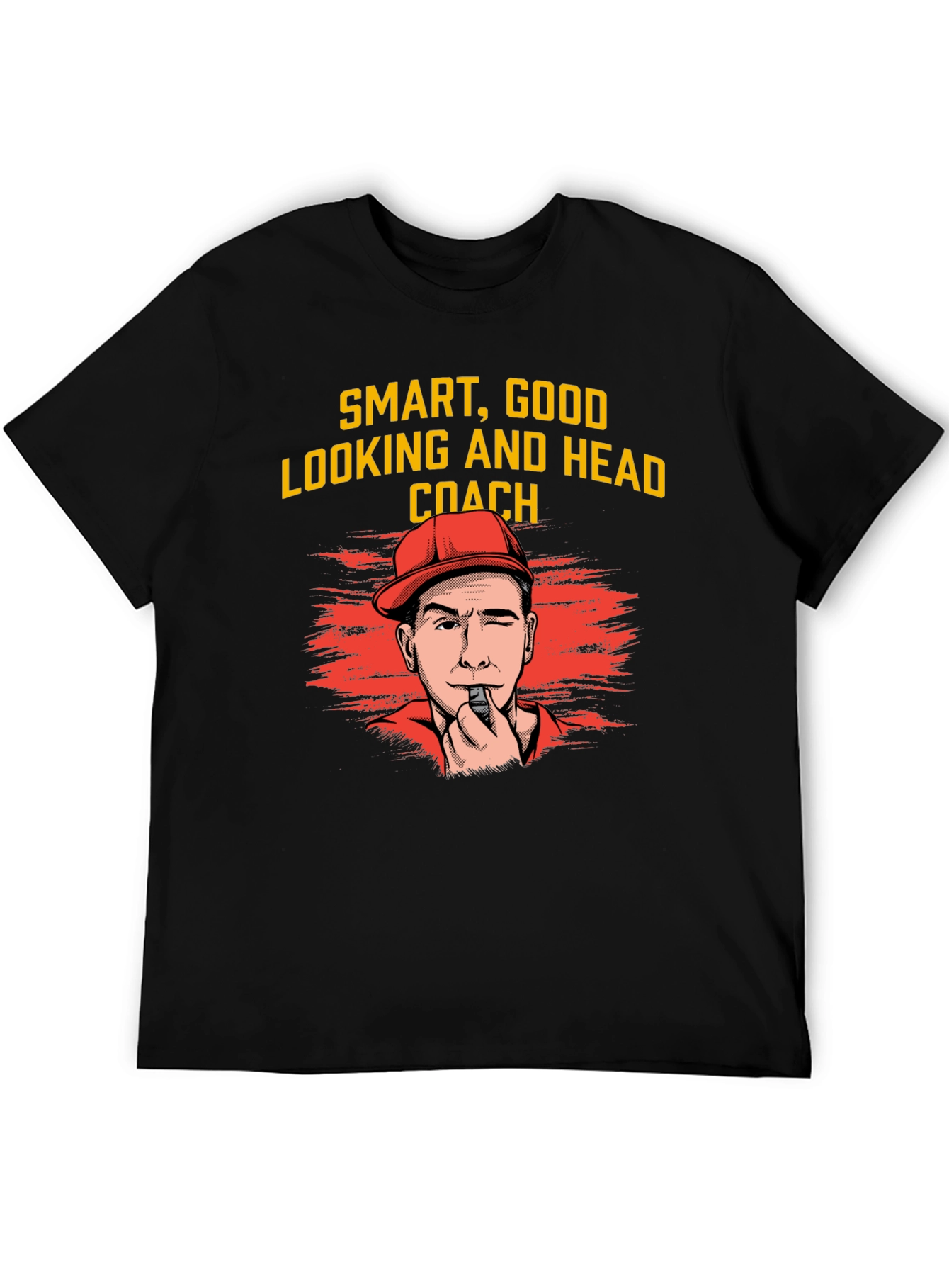 Black Smart Good Looking Head Coach Graphic T-Shirt view 5