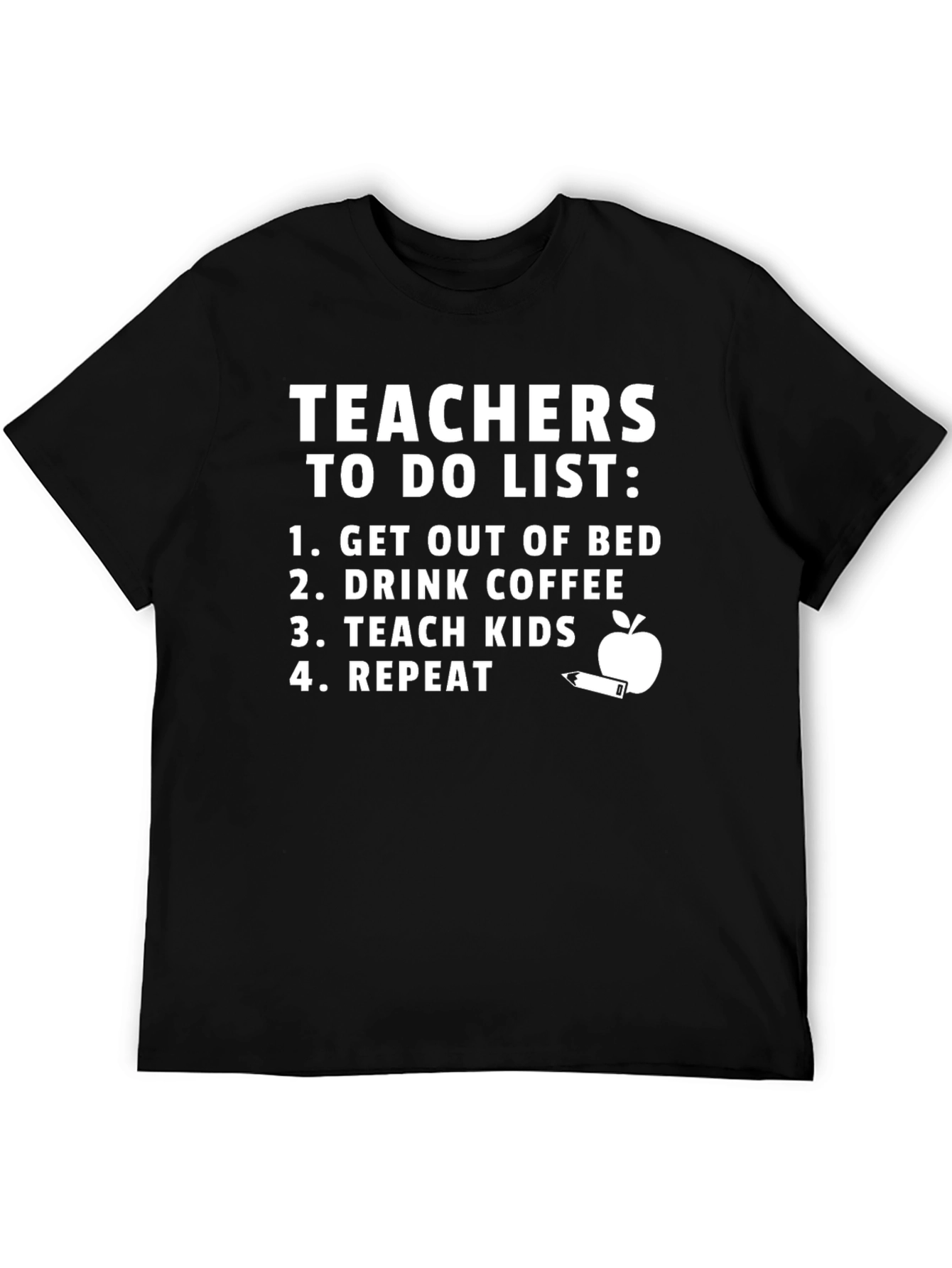 Black Teacher To-Do List Graphic Tee view 5