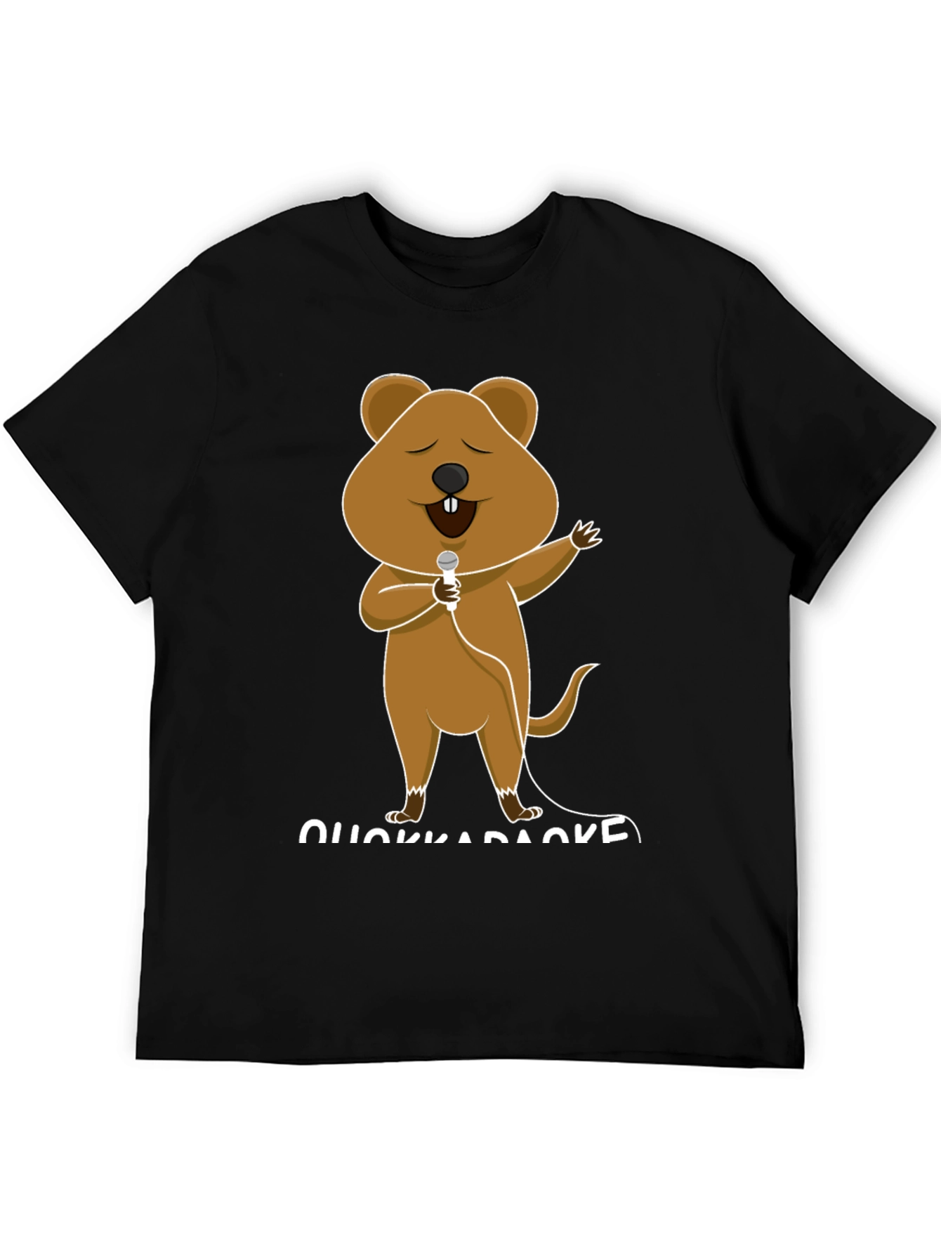 Black Quokka Karaoke T-Shirt - Sing Your Heart Out! view 5