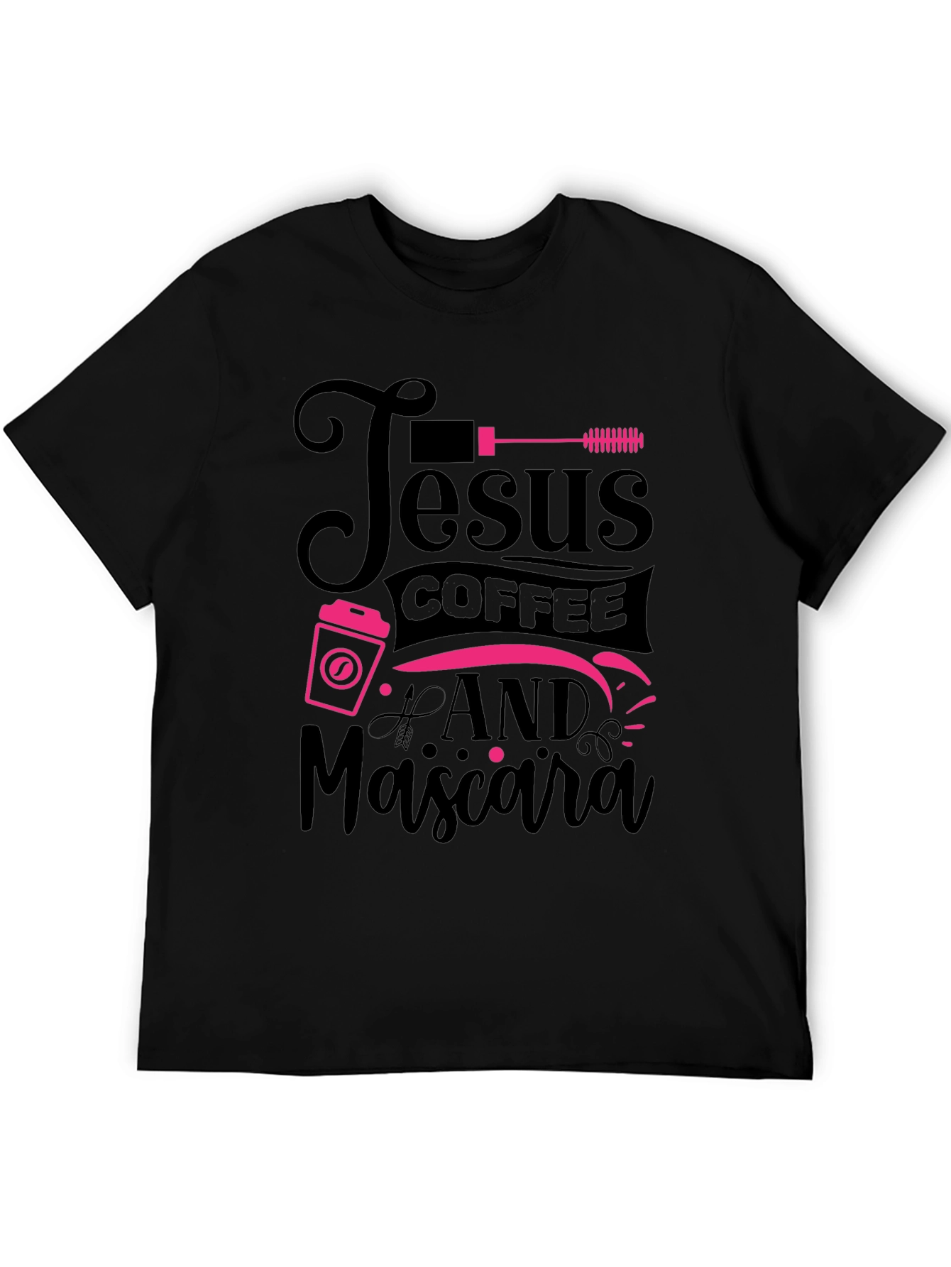 Black Jesus Coffee & Mascara Black T-Shirt view 5