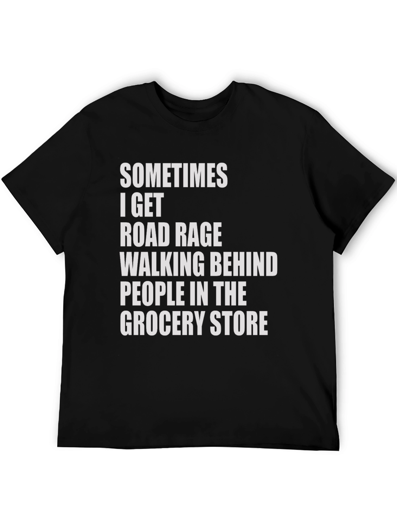 Black Road Rage Grocery Store Humor Tee view 5