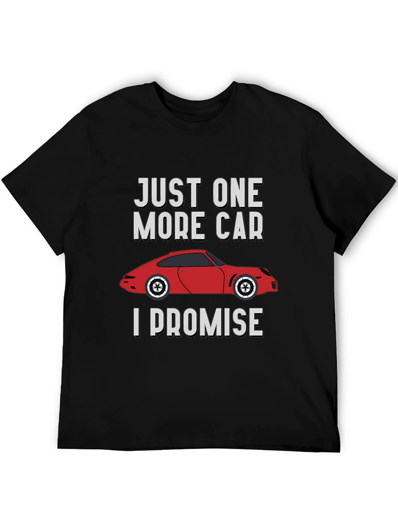 Black Just One More Car I Promise T-Shirt view 5