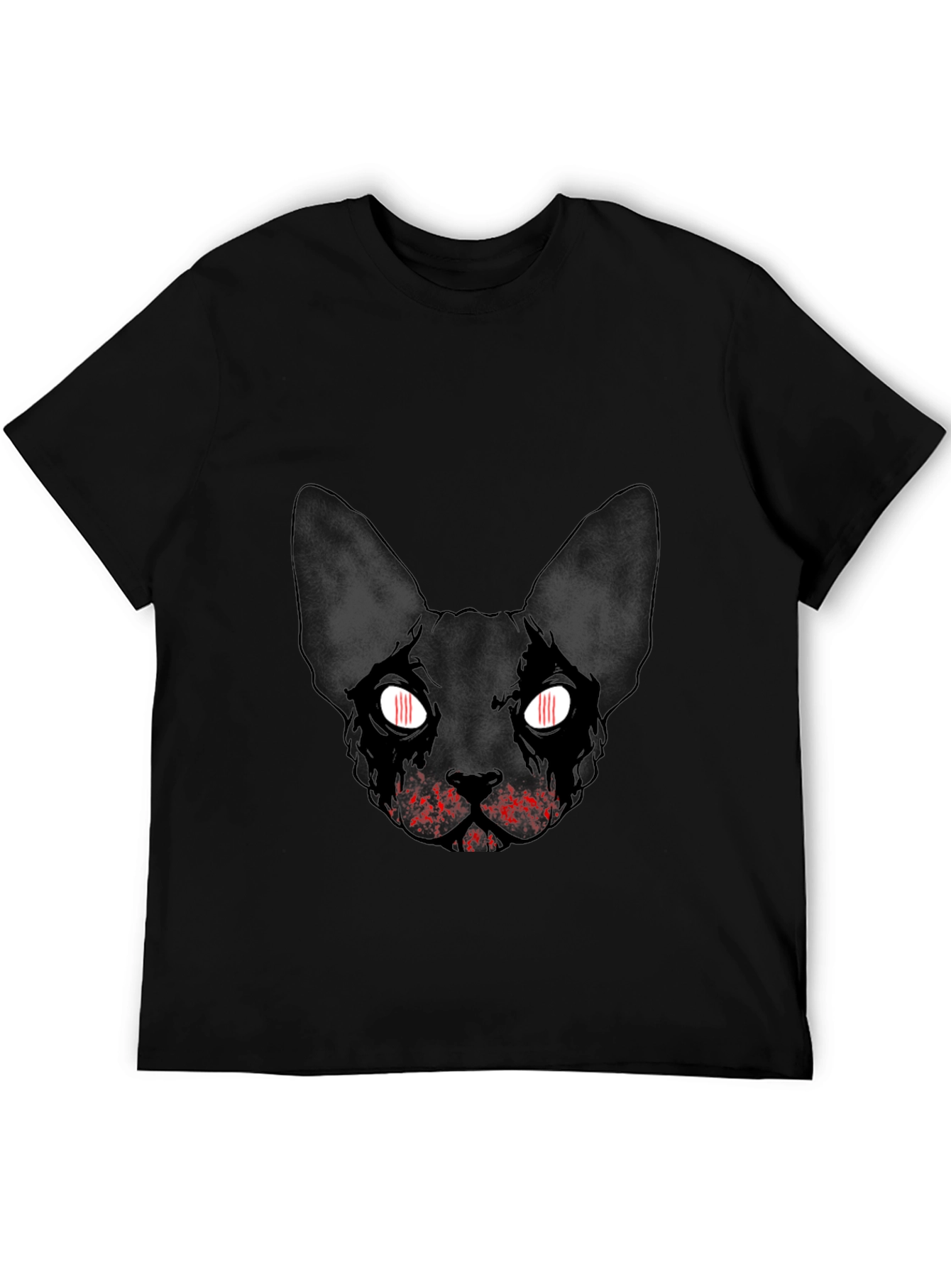 Black Black Cat Graphic Tee - Unique Design view 5