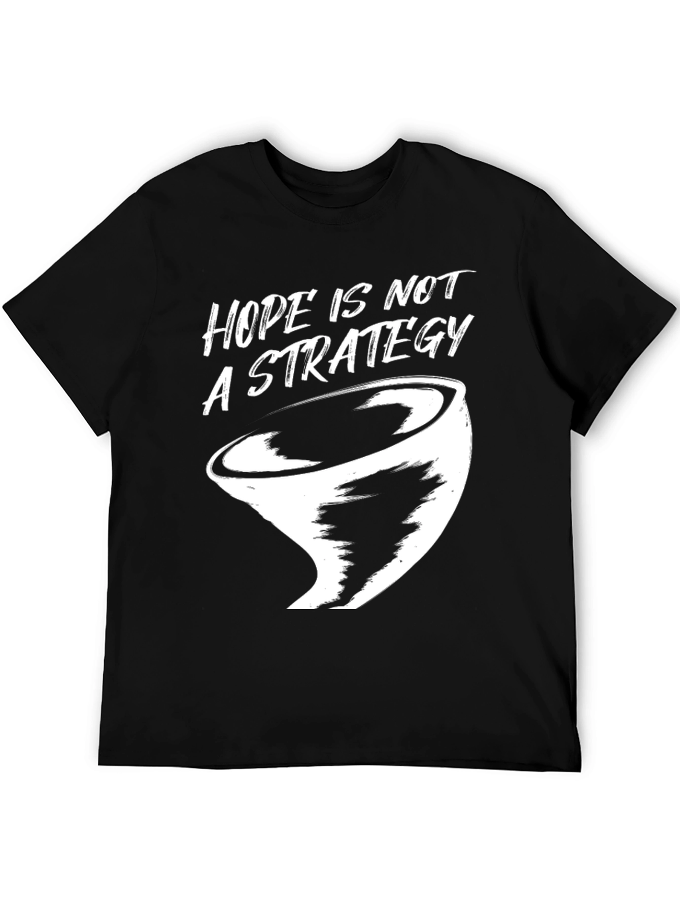Black Hope Is Not a Strategy Graphic Tee - Black view 5
