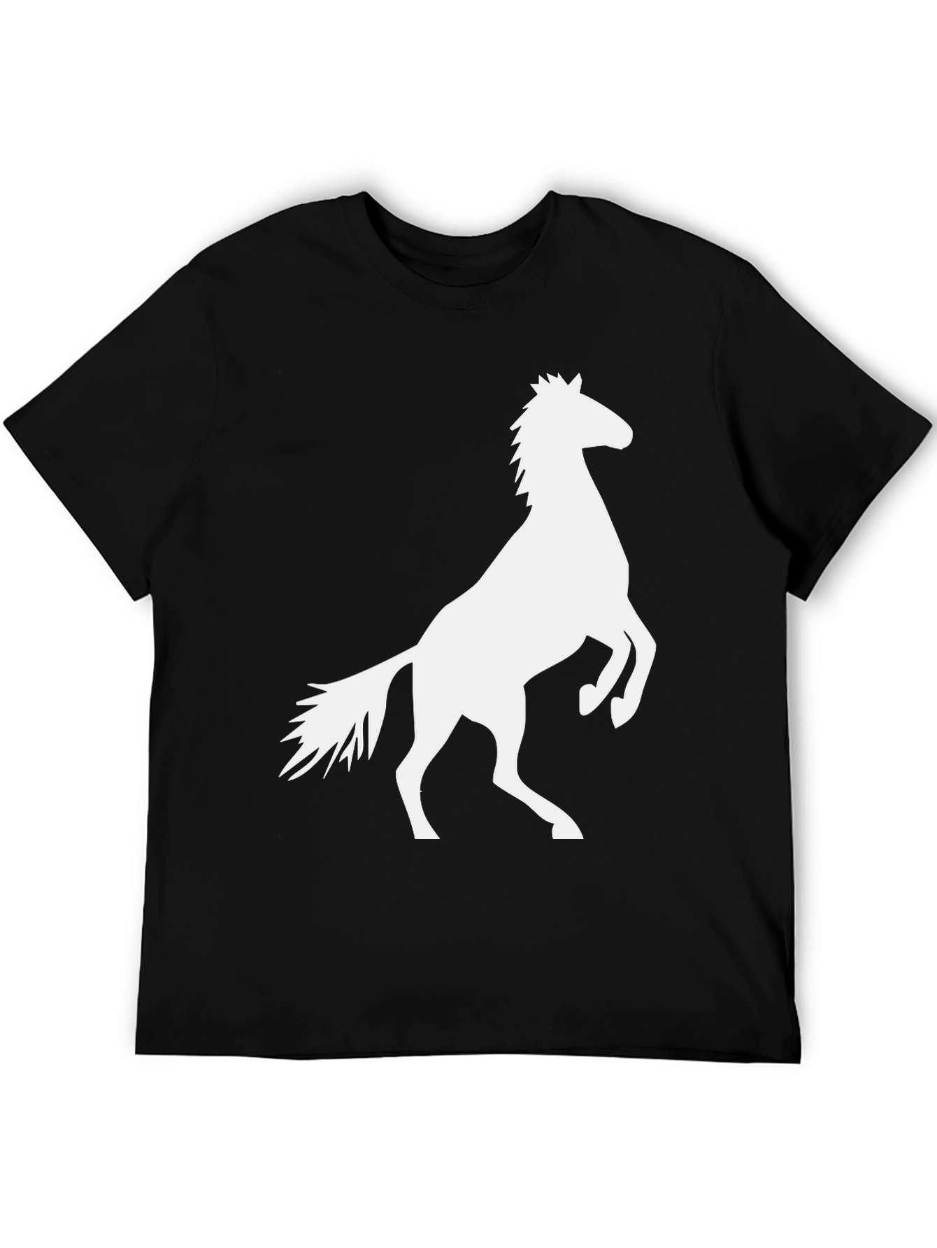 Black Black Tee with Horse Graphic view 5