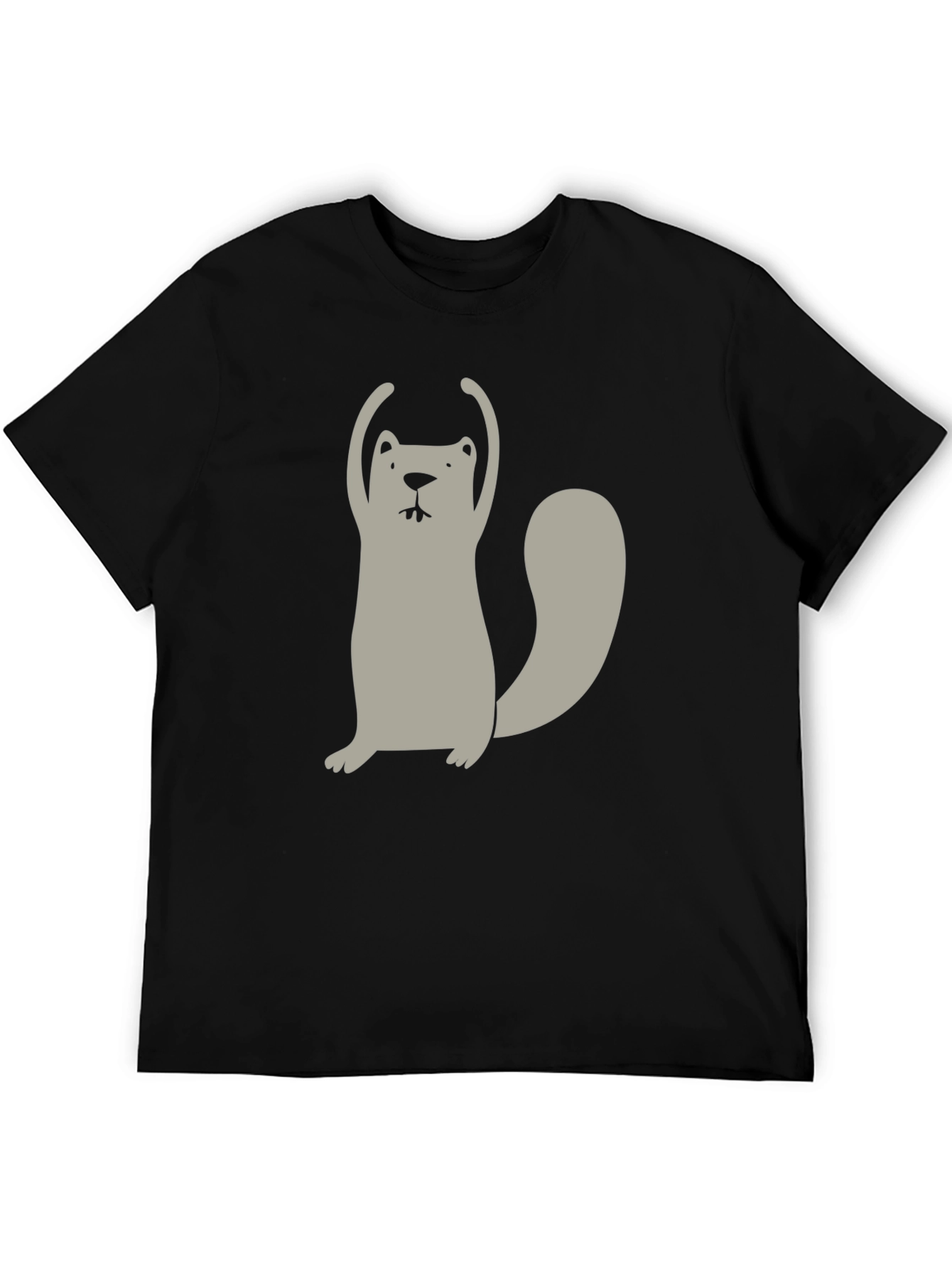 Black Funny Beaver T-Shirt view 5