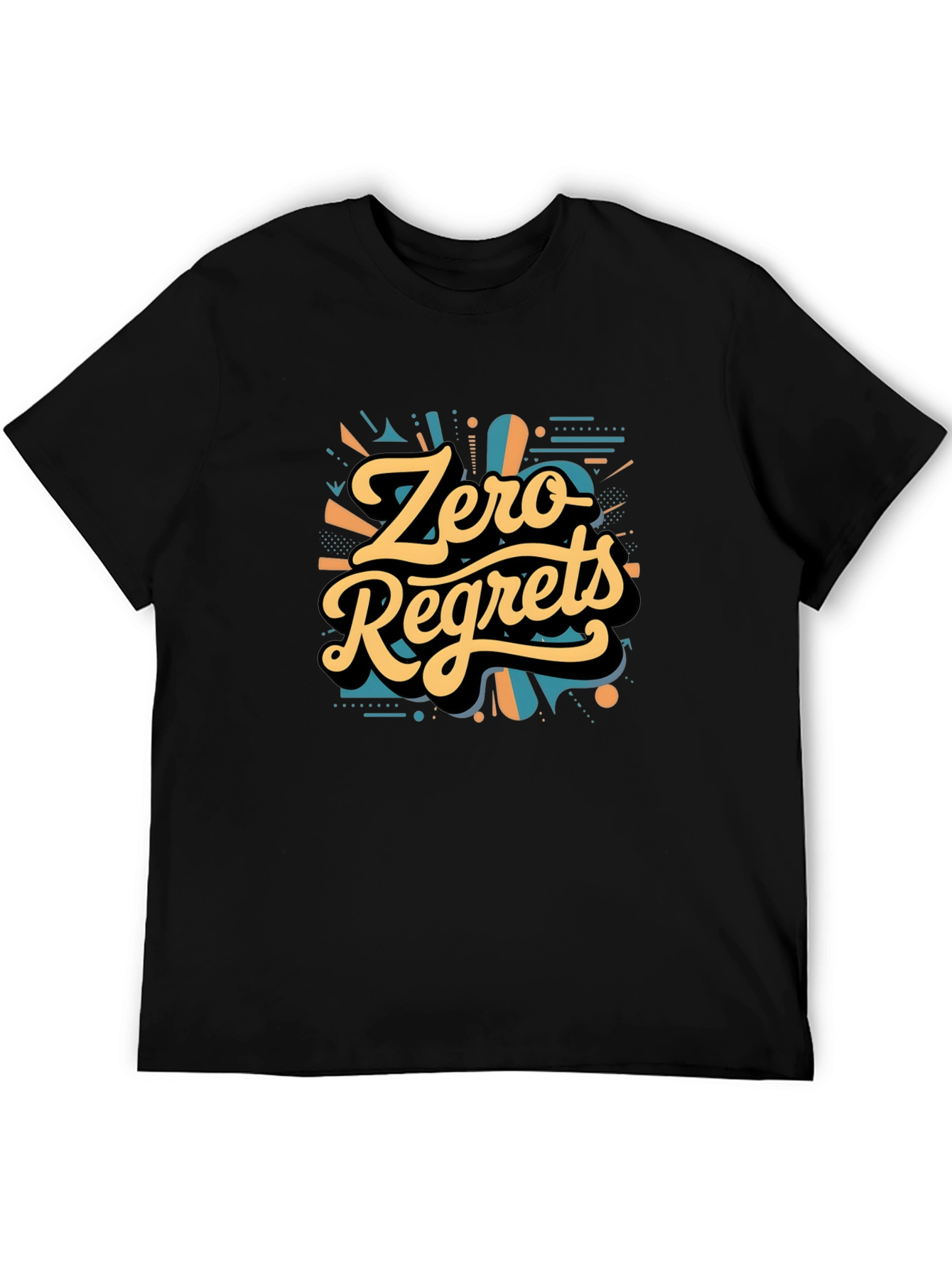 Black Zero Regrets Graphic Tee - Bold Stylish Design view 5