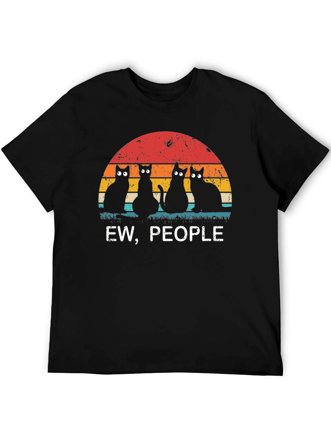 Black Ew, People Black Cat Graphic Tee view 5