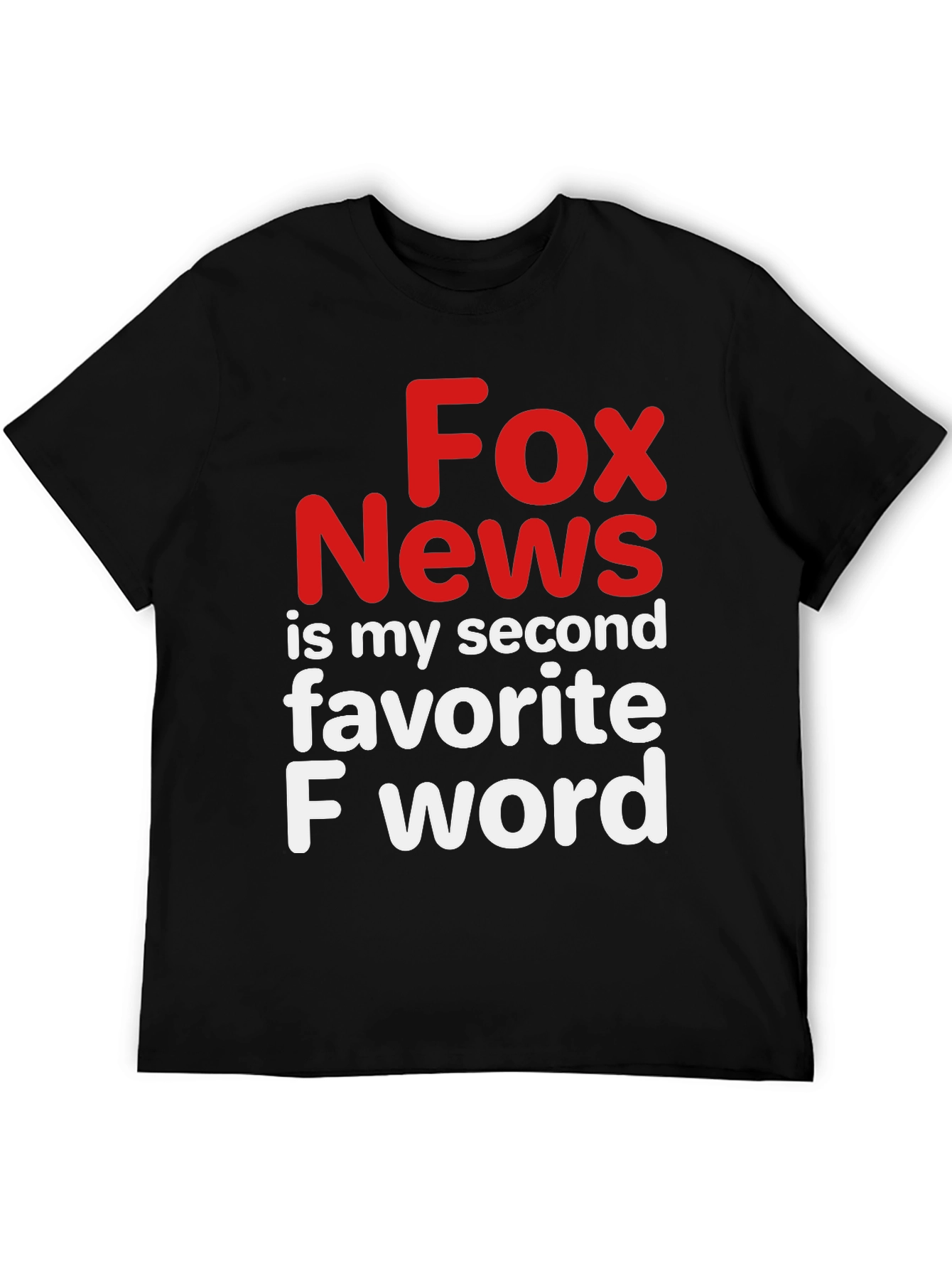 Black Fox News Second Favorite F Word Black Graphic Tee view 5