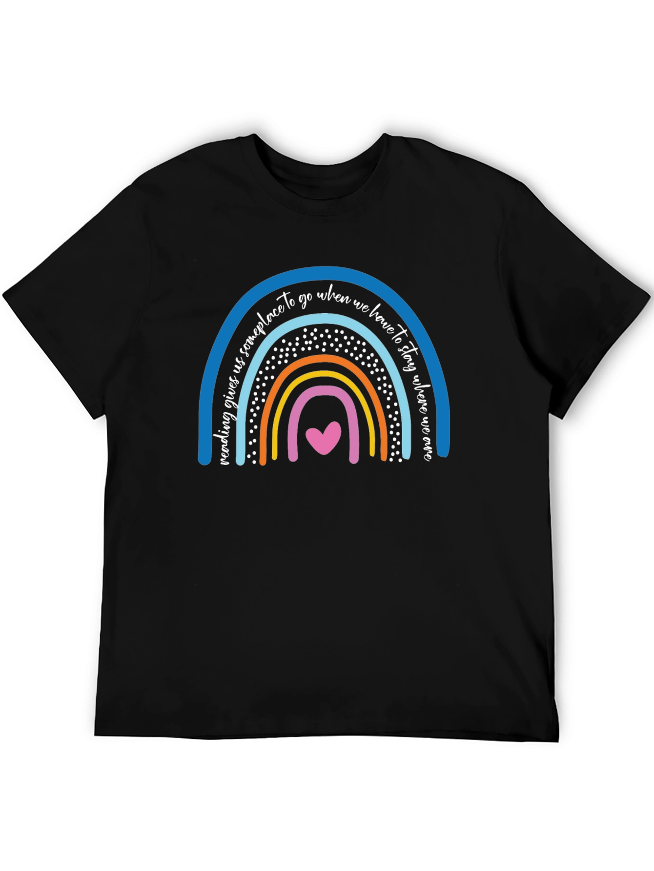 Black Reading Rainbow Graphic Tee view 5