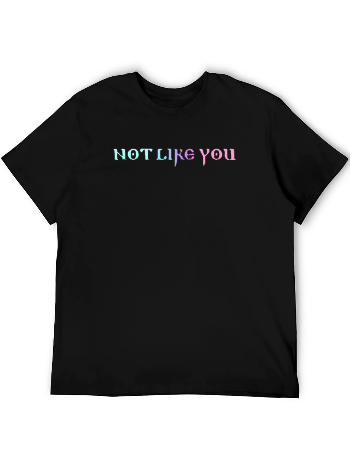 Black Not Like You Graphic Tee - Gradient Lettering  view 5