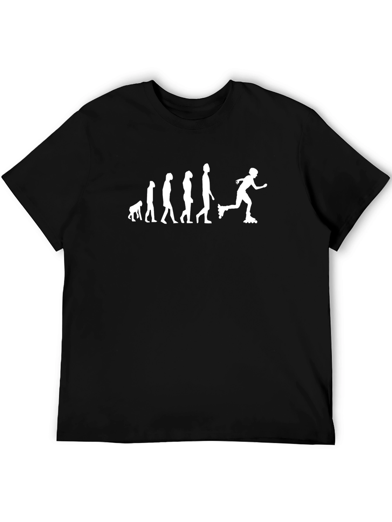 Black Evolution of Roller Skating T-Shirt view 5