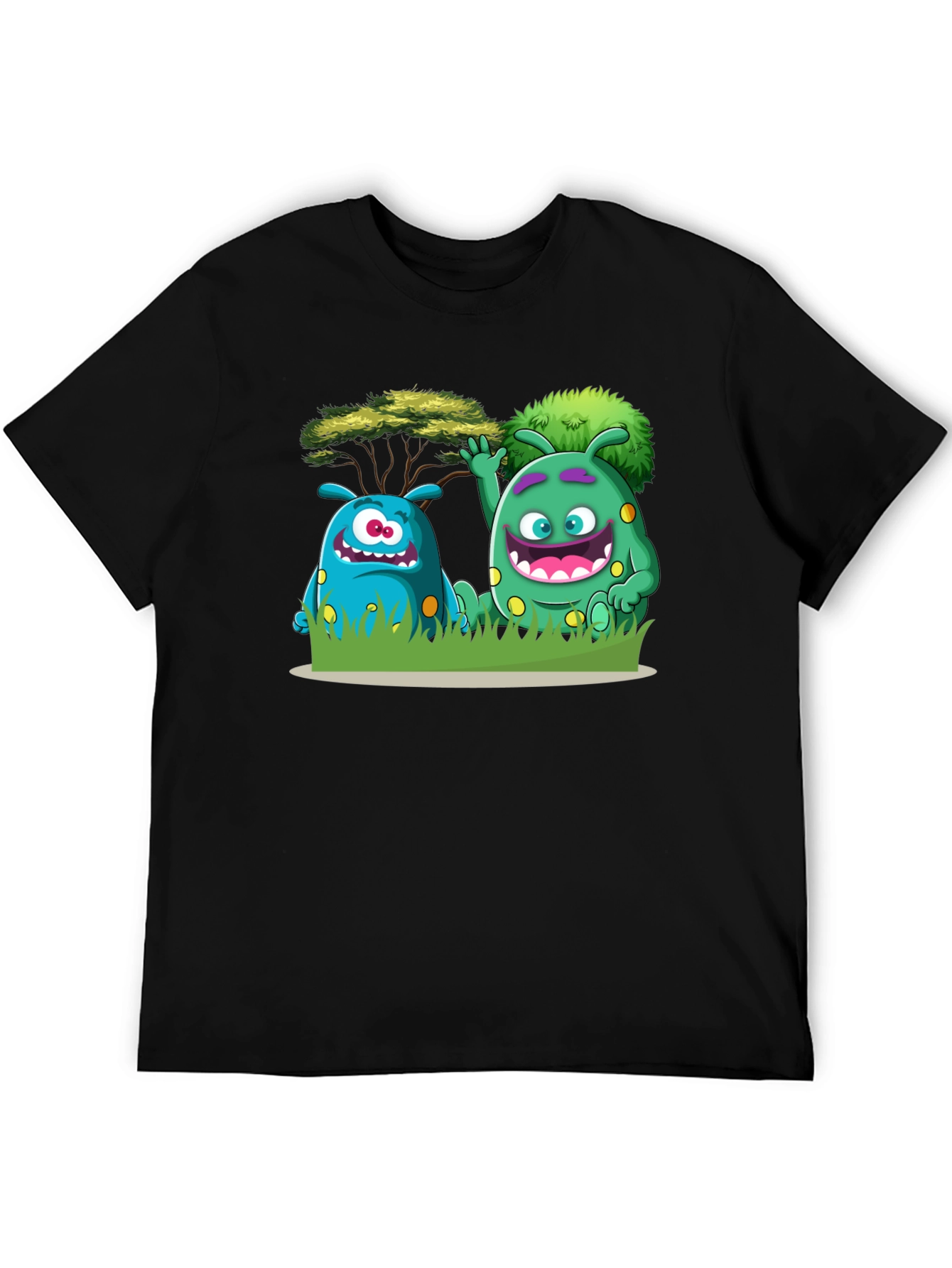 Black Monster Pals Graphic Tee - Fun & Unique Design view 5