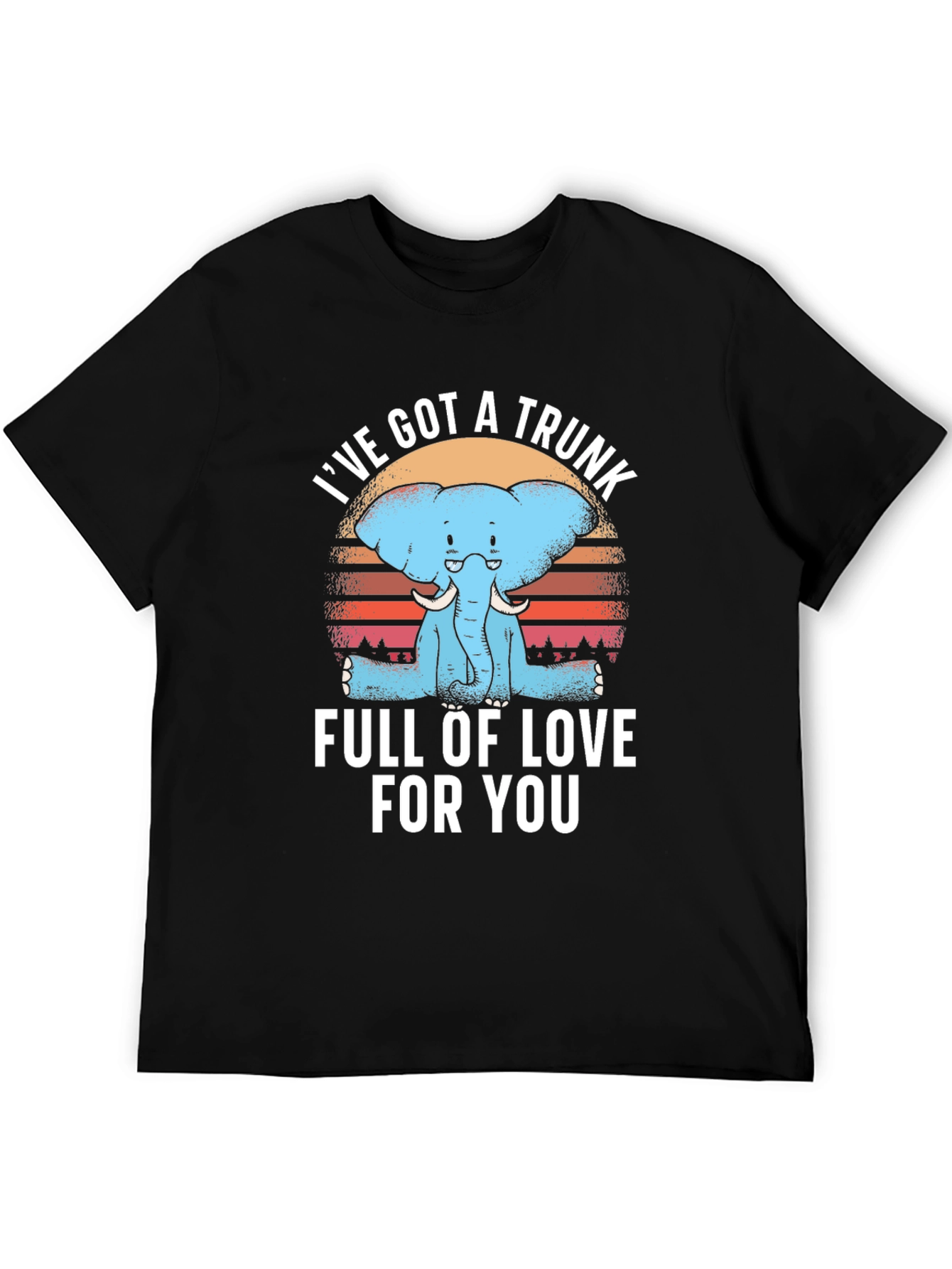 Black Elephant Trunk of Love Graphic Tee view 5