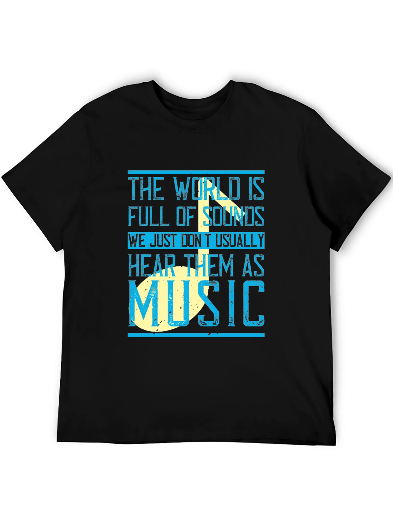Black Music Lover T-Shirt: The World is Full of Sounds view 5
