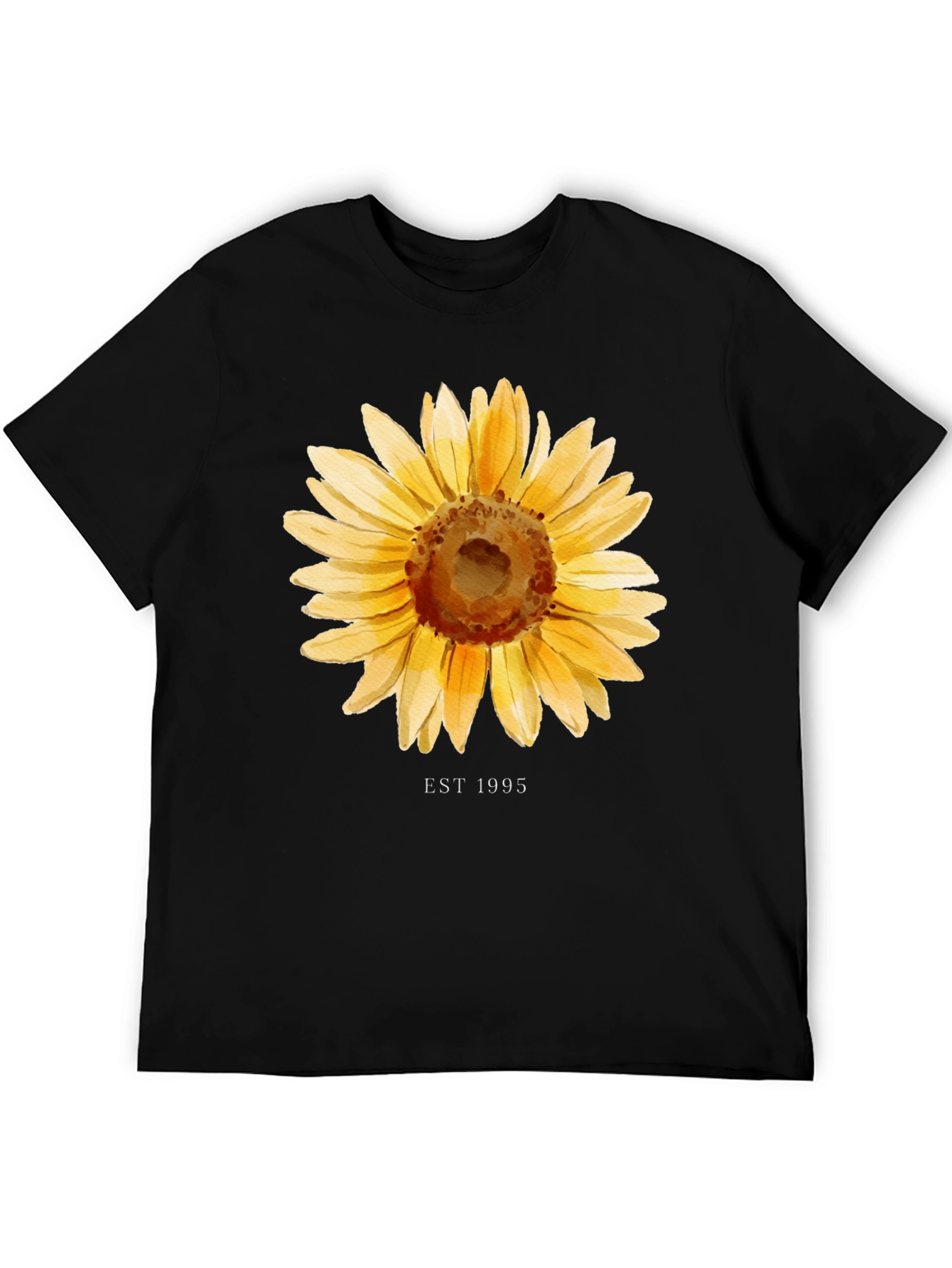Black Sunflower EST 1995 Black T-Shirt view 5
