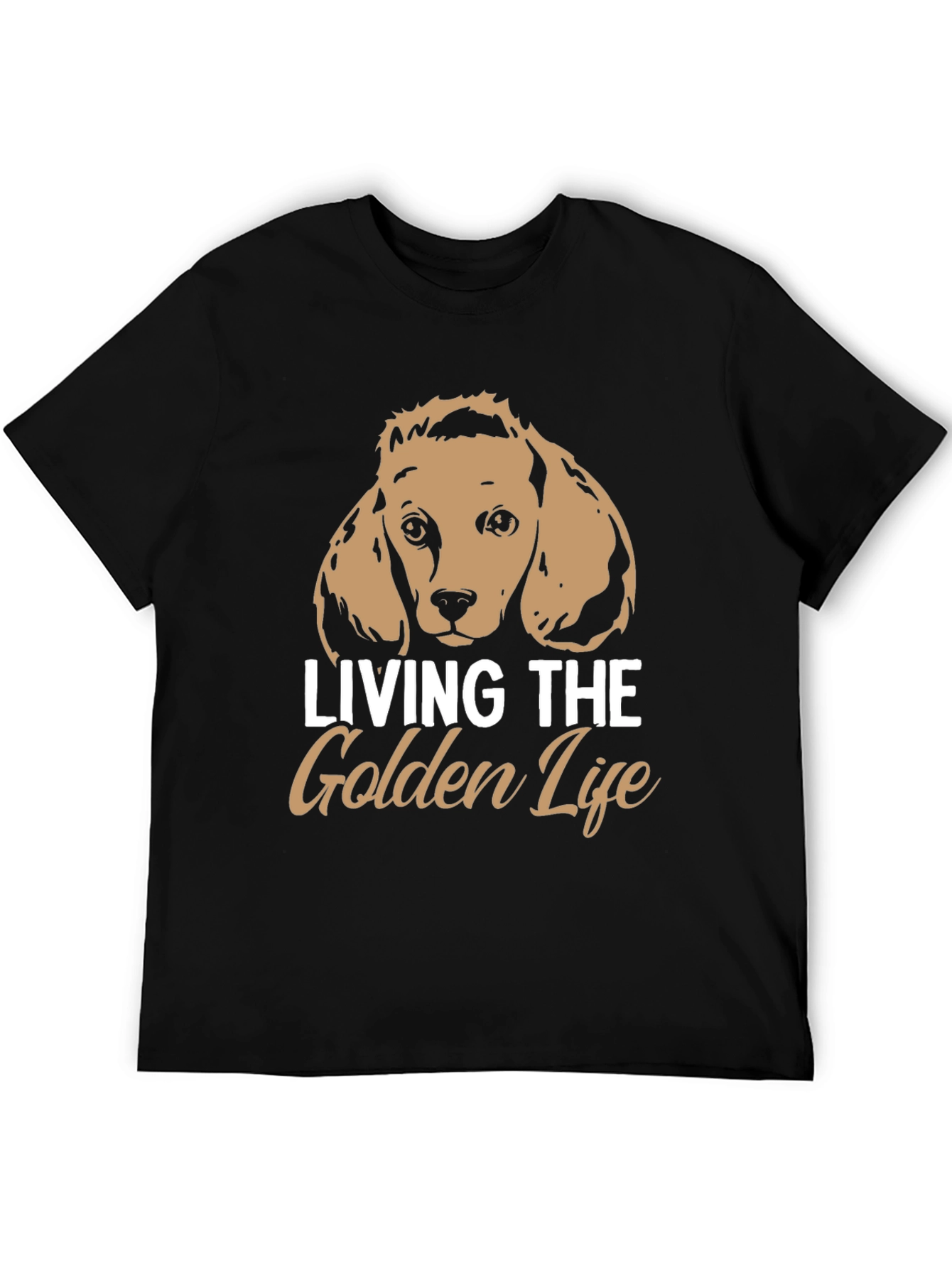 Black Living the Golden Life T-Shirt view 5