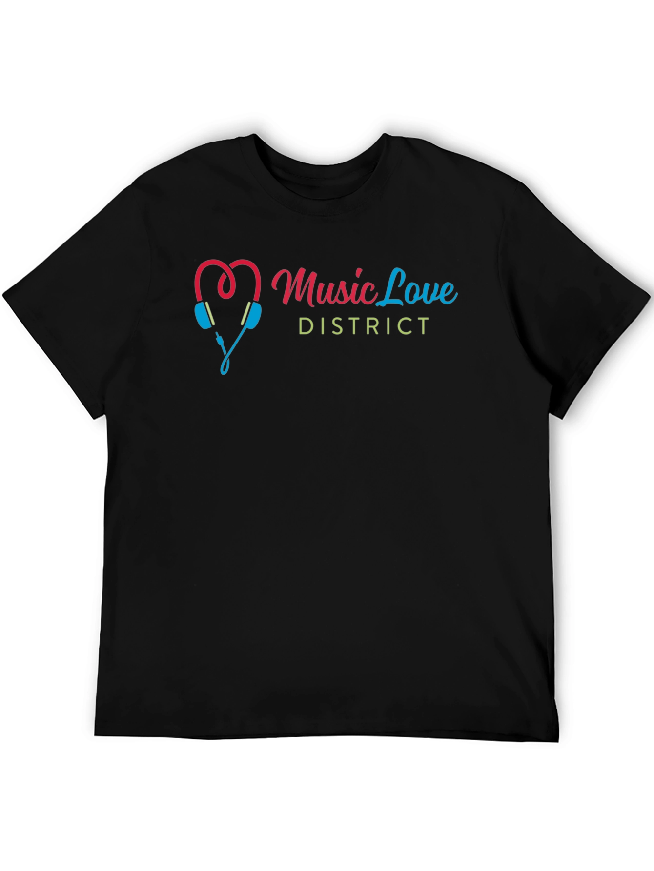 Black Music Love District Graphic T-Shirt view 5