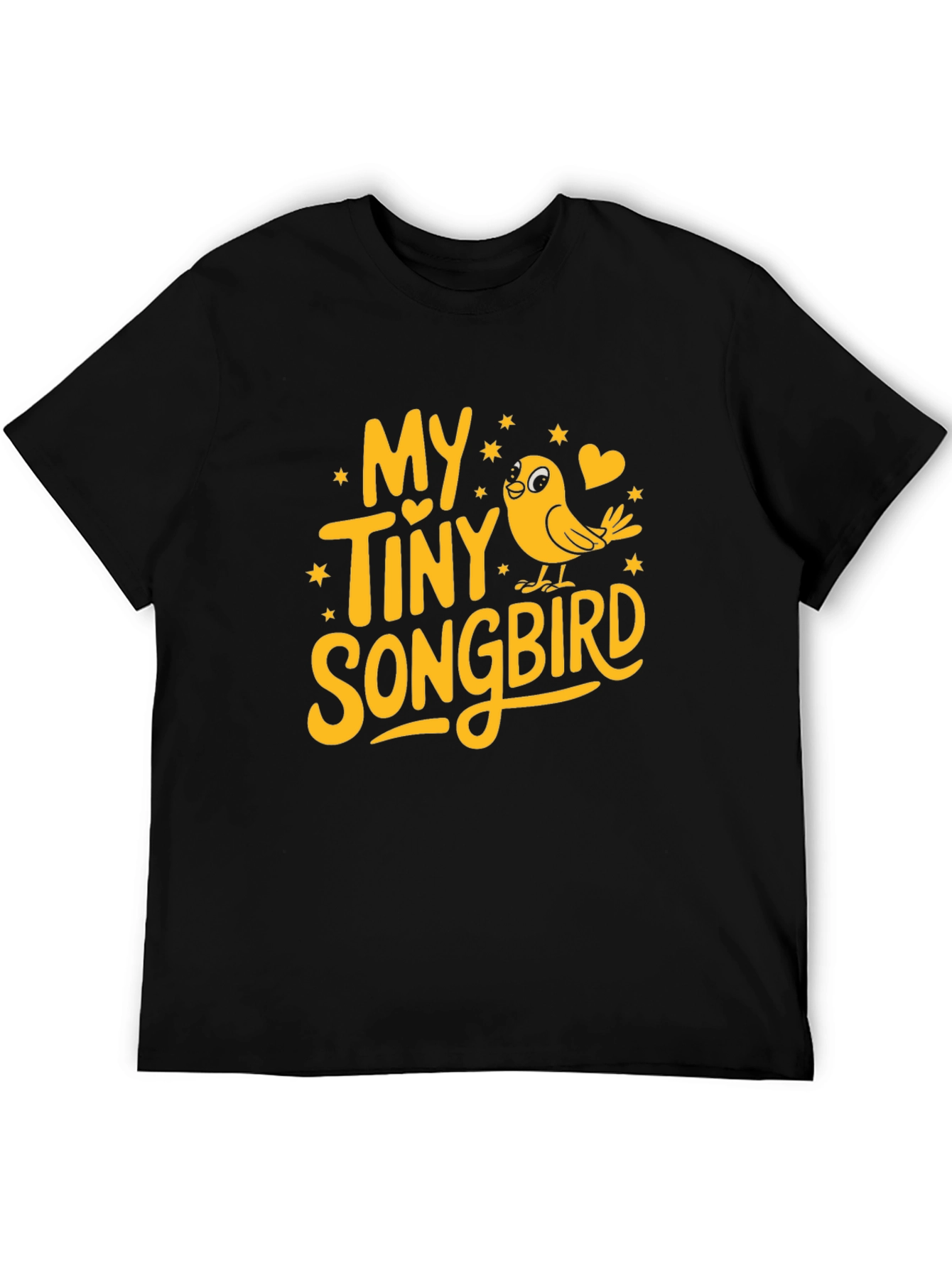 My Tiny Songbird Graphic Tee - Black Cotton Blend - 5