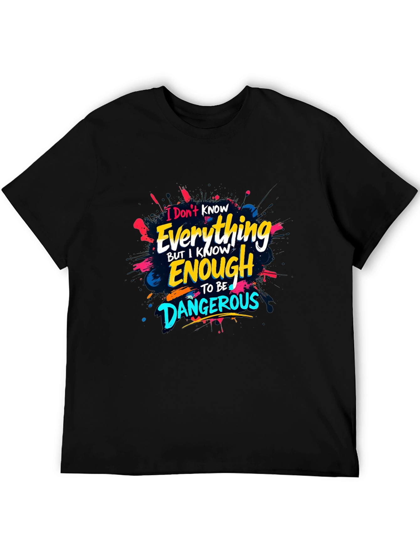 Black Funny Graphic Tee - Dangerous Knowledge view 5