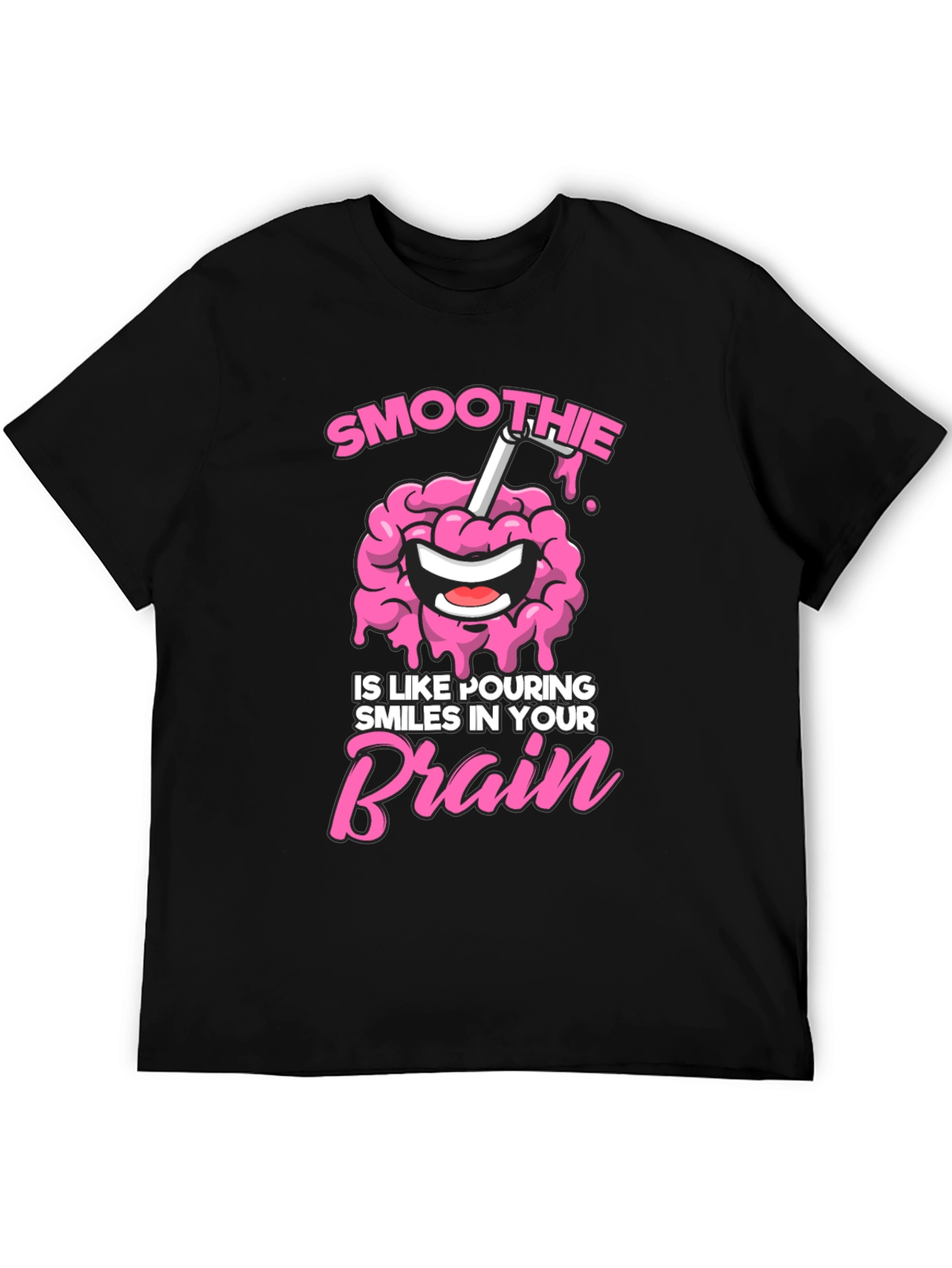 Smoothie Brain Graphic T-Shirt - Funny Unisex Tee - 5