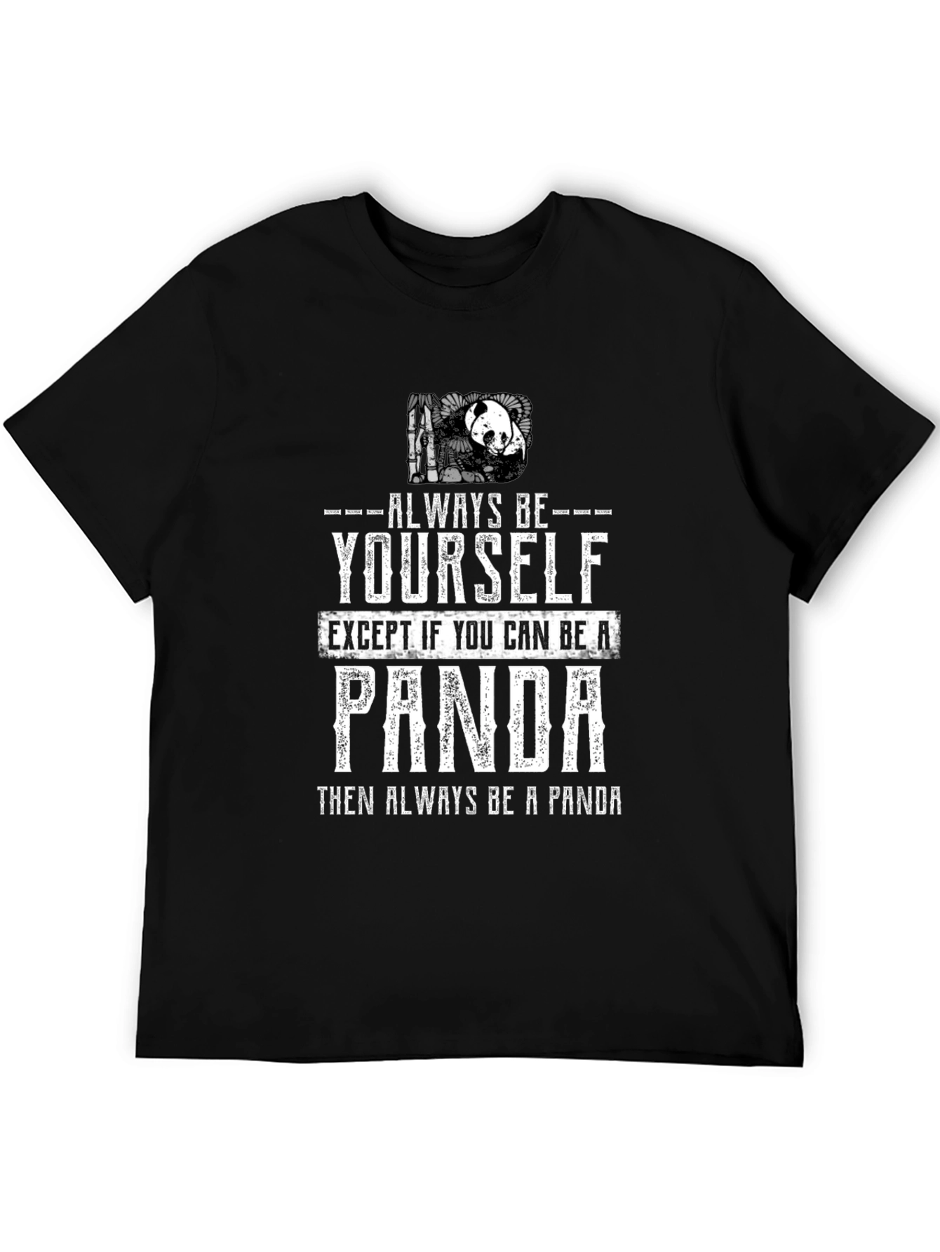 Black Always Be Yourself Panda T-Shirt view 5