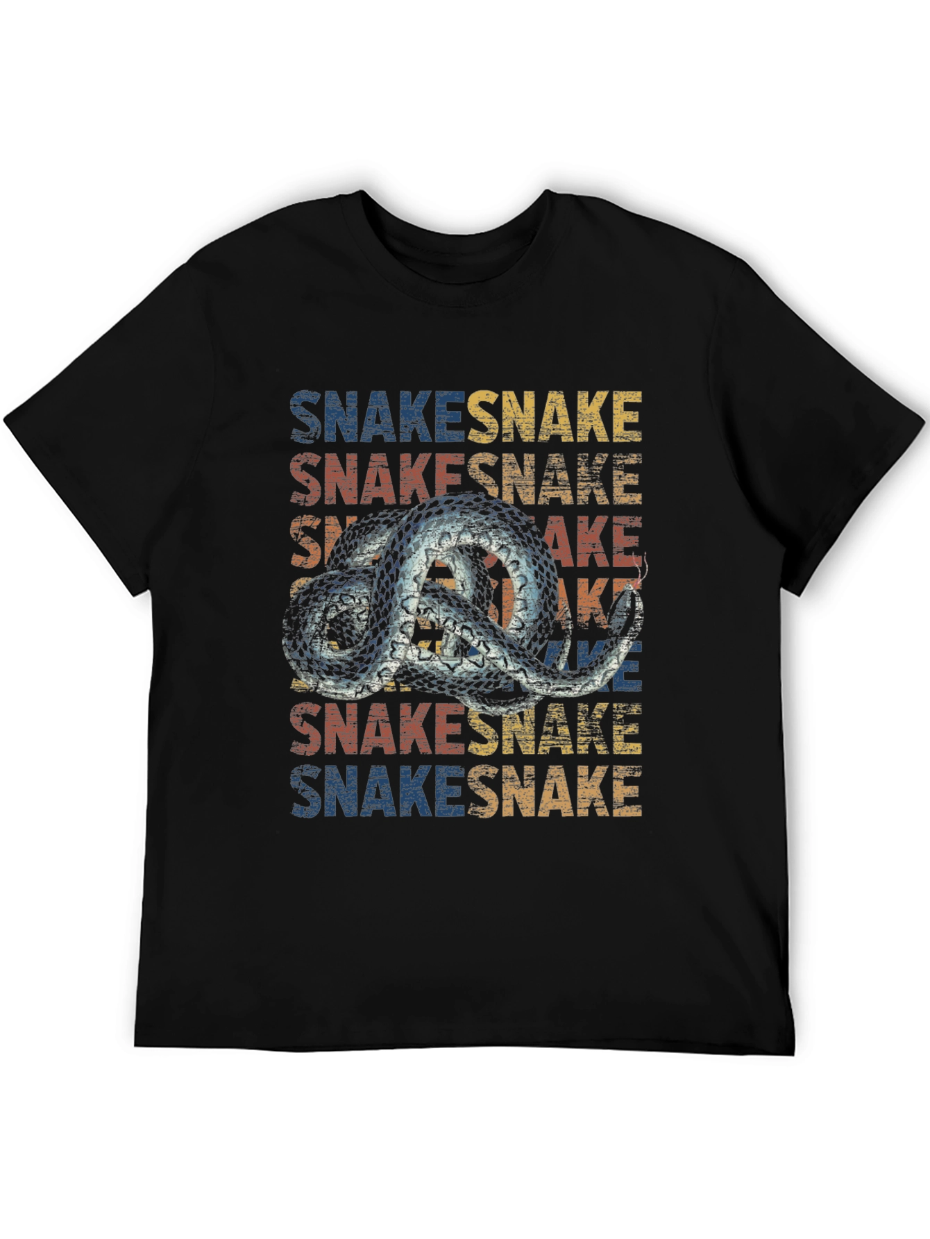 Black Vintage Snake T-Shirt Graphic Print view 5