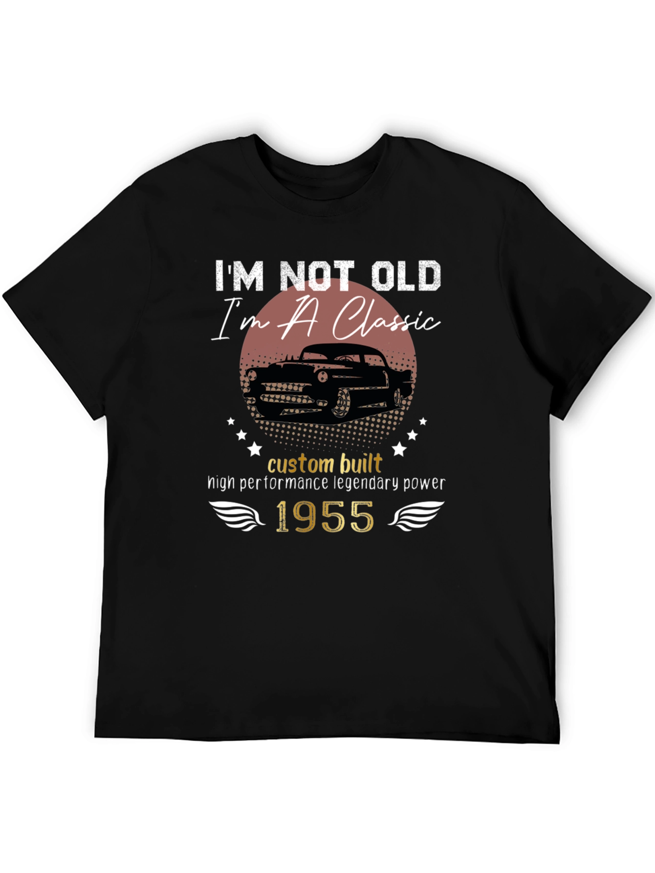 Black I'm Not Old I'm A Classic 1955 T-Shirt view 5