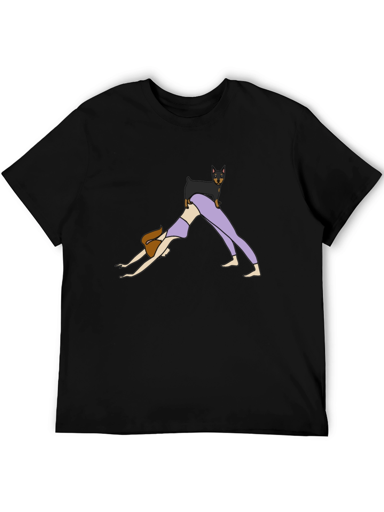 Black Yoga Dog T-Shirt view 5