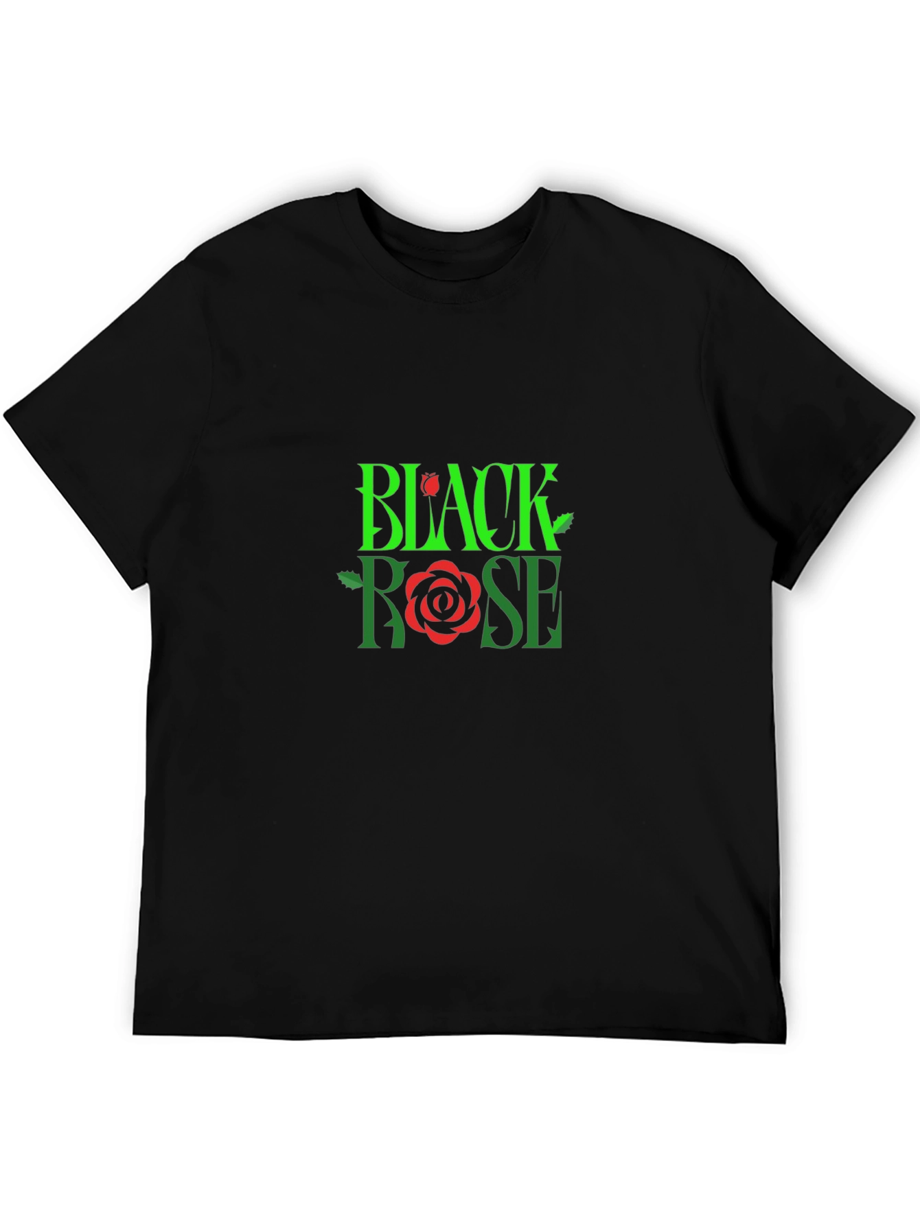 Black Black Rose Graphic Tee - Bold & Stylish Men's T-Shirt view 5