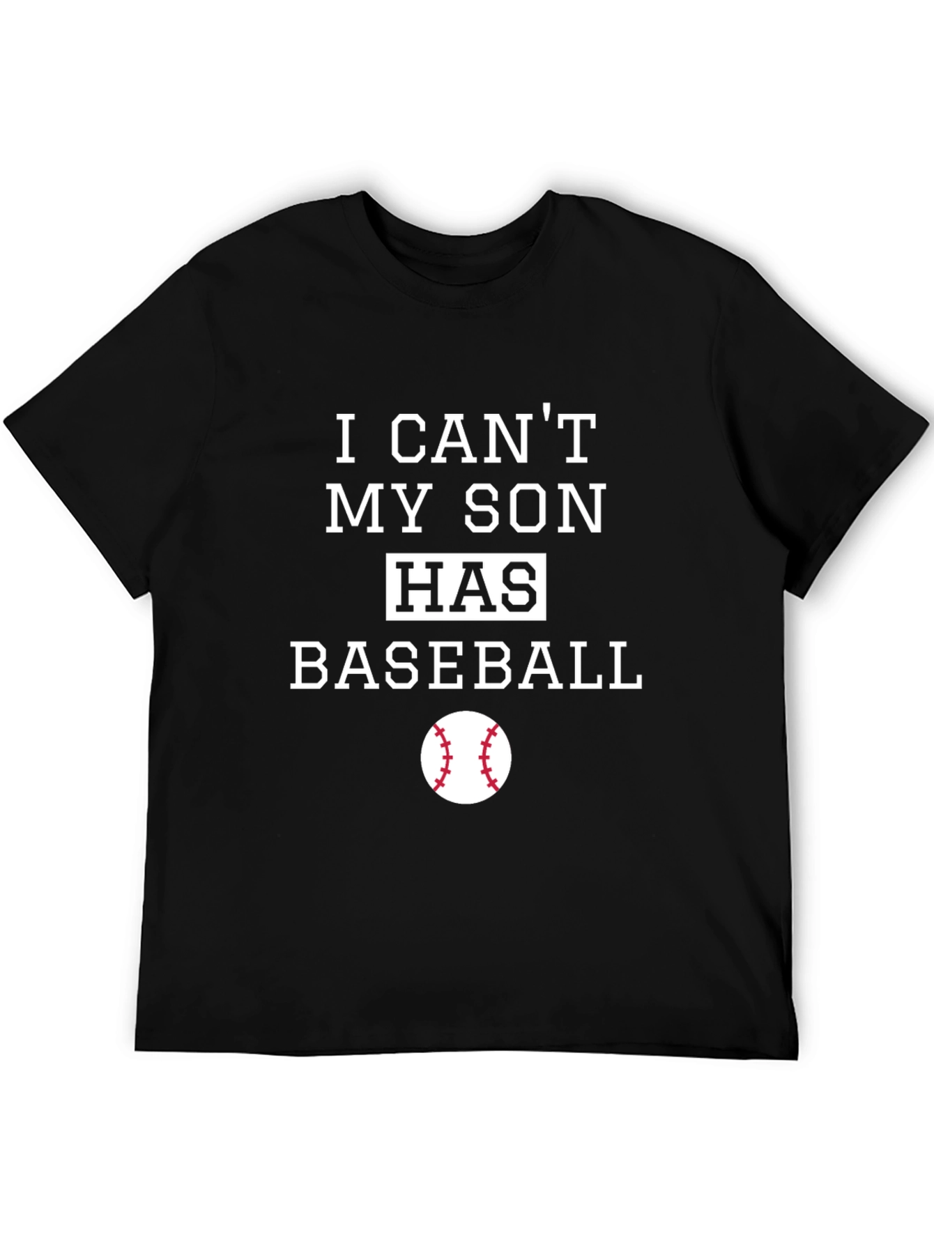 Black My Son Has Baseball T-Shirt - Dad Gift view 5